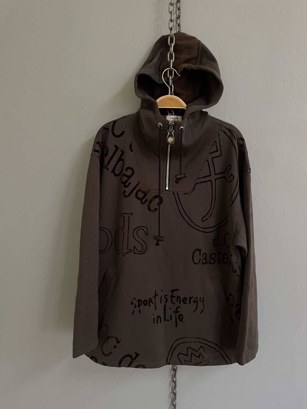Jean Charles De Castelbajac Vintage Jean Charles de Castelbajac sport half zip hoodie Size US L / EU 52-54 / 3 - 1 Thumbnail
