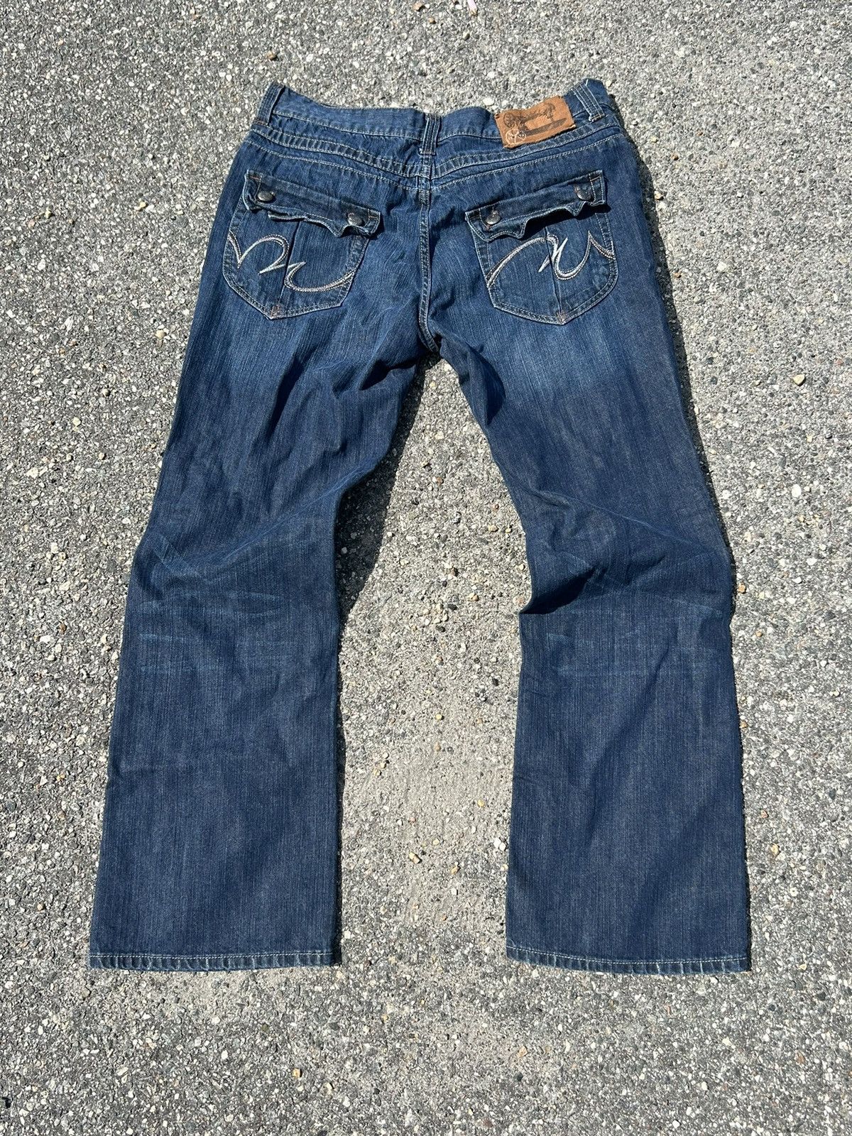 Marc Ecko Marc Eckō 70’s Bootcut Embroidered Distressed Jeans Size US 36 / EU 52 - 2 Thumbnail