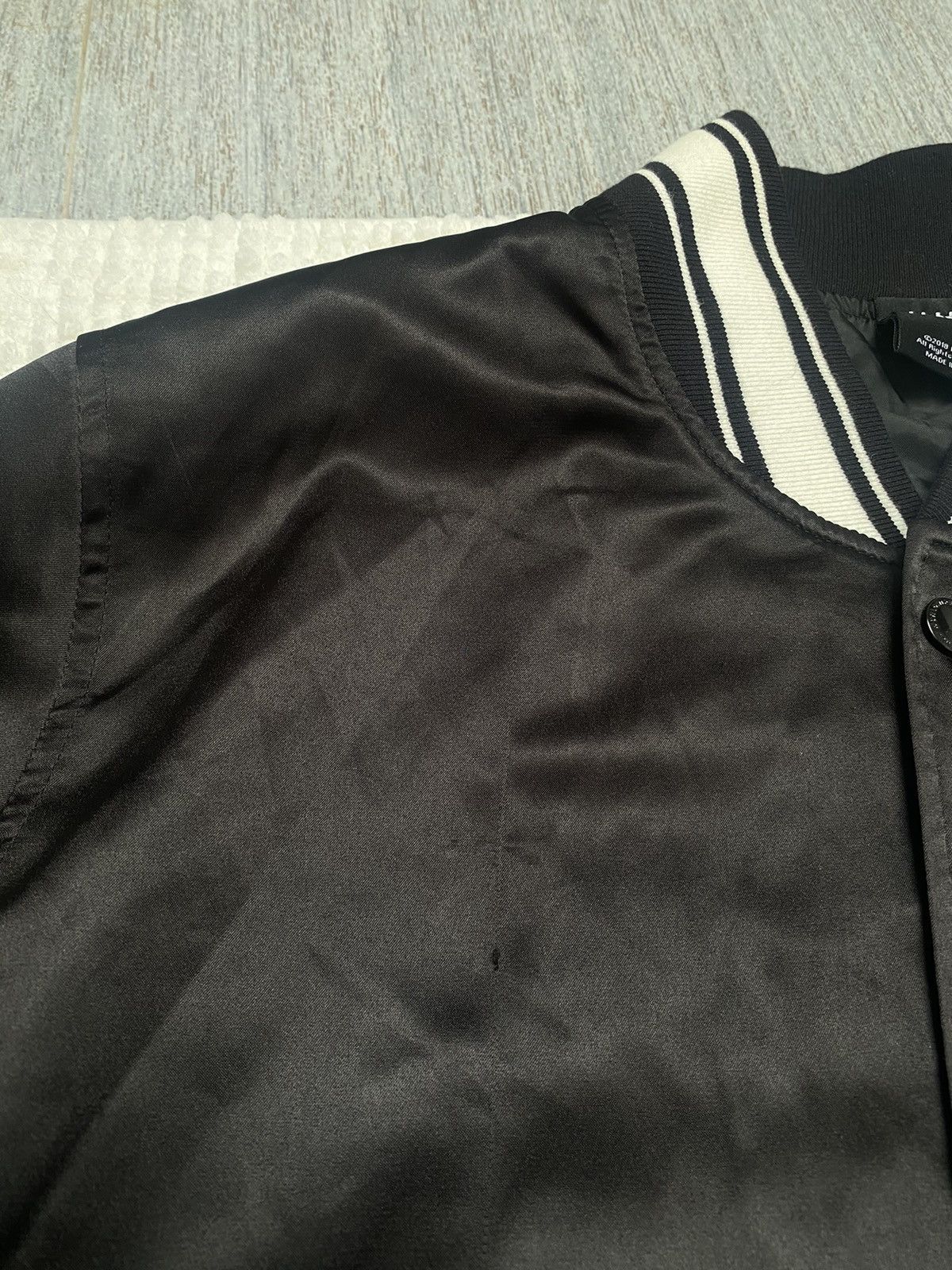 Huf Huf x Felix The Cat L Satin Jacket Bomber y2k Giacca Black Size US L / EU 52-54 / 3 - 7 Thumbnail