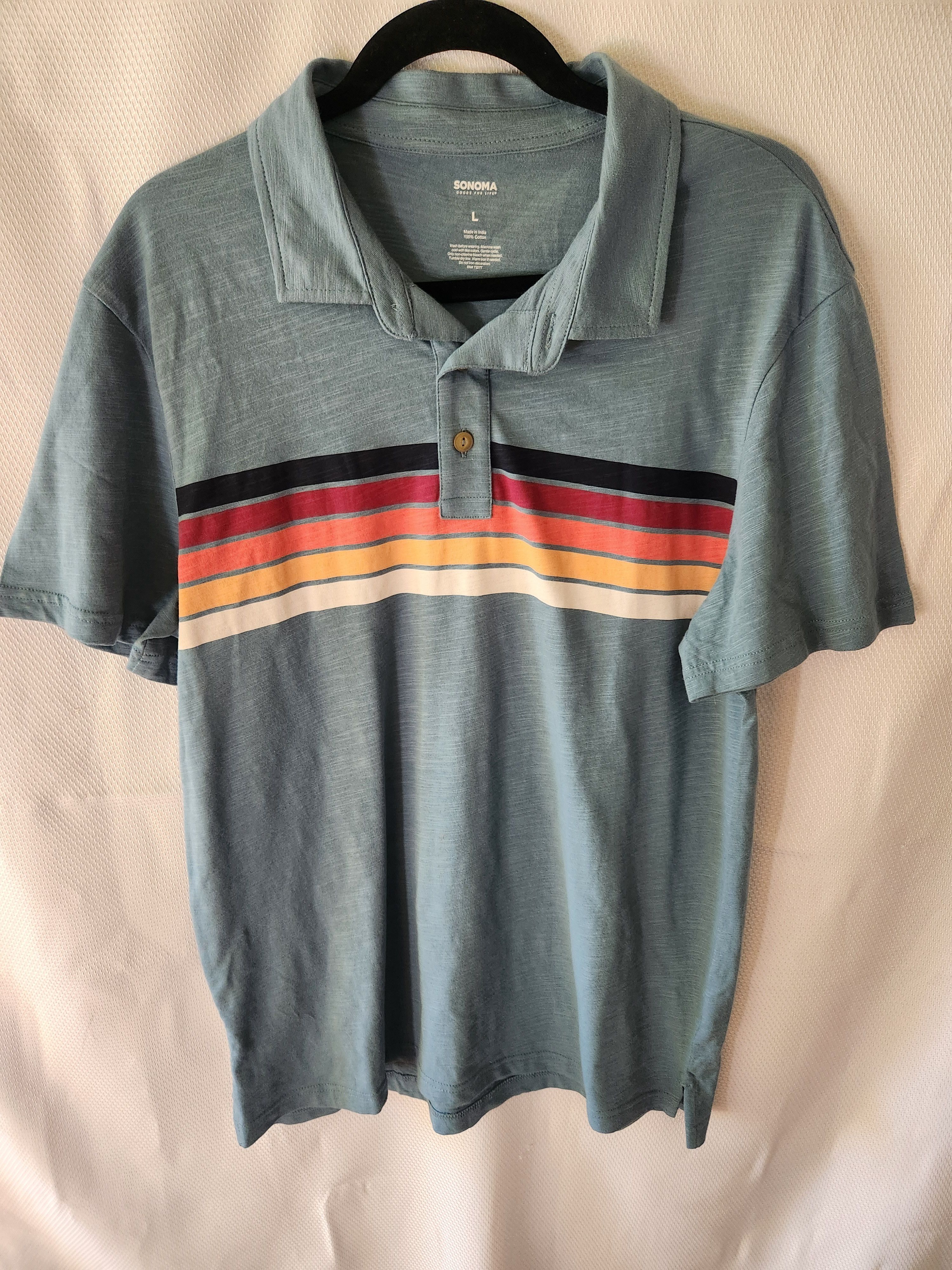 Sonoma Men's 100% Cotton Short Sleeve Polo Shirt Size US L / EU 52-54 / 3 - 1 Thumbnail