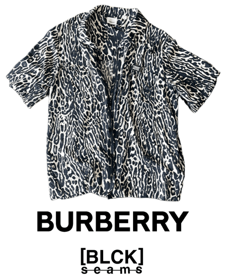 Burberry Leopard Print Button Up in Black, Men's (Size M)
