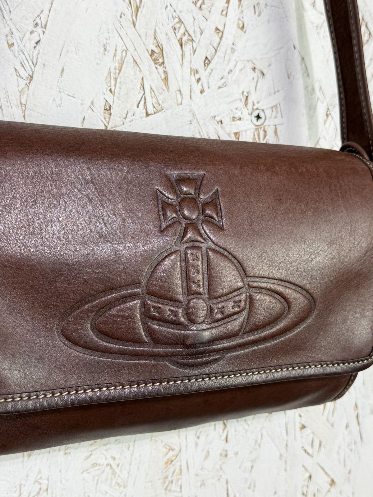 Vivienne Westwood Vivienne Westwood Gold Label Embossed Leather Shoulder Bag Size ONE SIZE - 3 Thumbnail