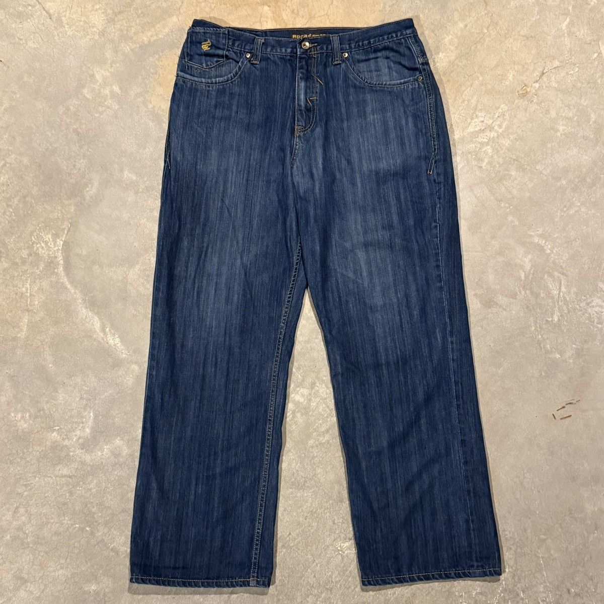 Rocawear Vtg 2000s Rocawear Crystal Embellished Faded Baggy Jeans Y2K Size US 38 / EU 54 - 5 Thumbnail