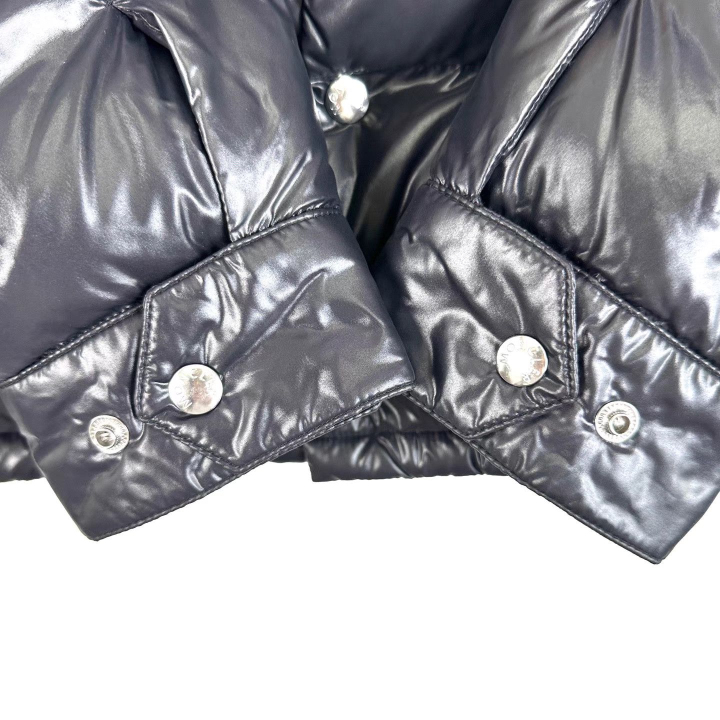Moncler Moncler Rateua Black Shiny Down Jacket With Sleeve Logo K12 Size US L / EU 52-54 / 3 - 4 Thumbnail