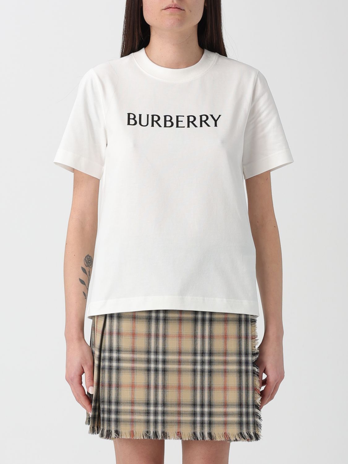 Burberry Burberry T-Shirt Woman White Size M / US 6-8 / IT 42-44 - 1 Thumbnail