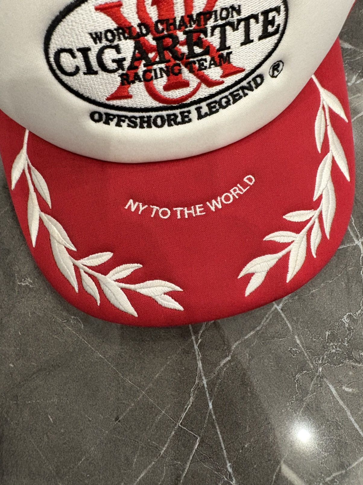 Kith Kith Cigarette Racing Team Trucker Mesh SnapBack Hat Red Size ONE SIZE - 5 Thumbnail