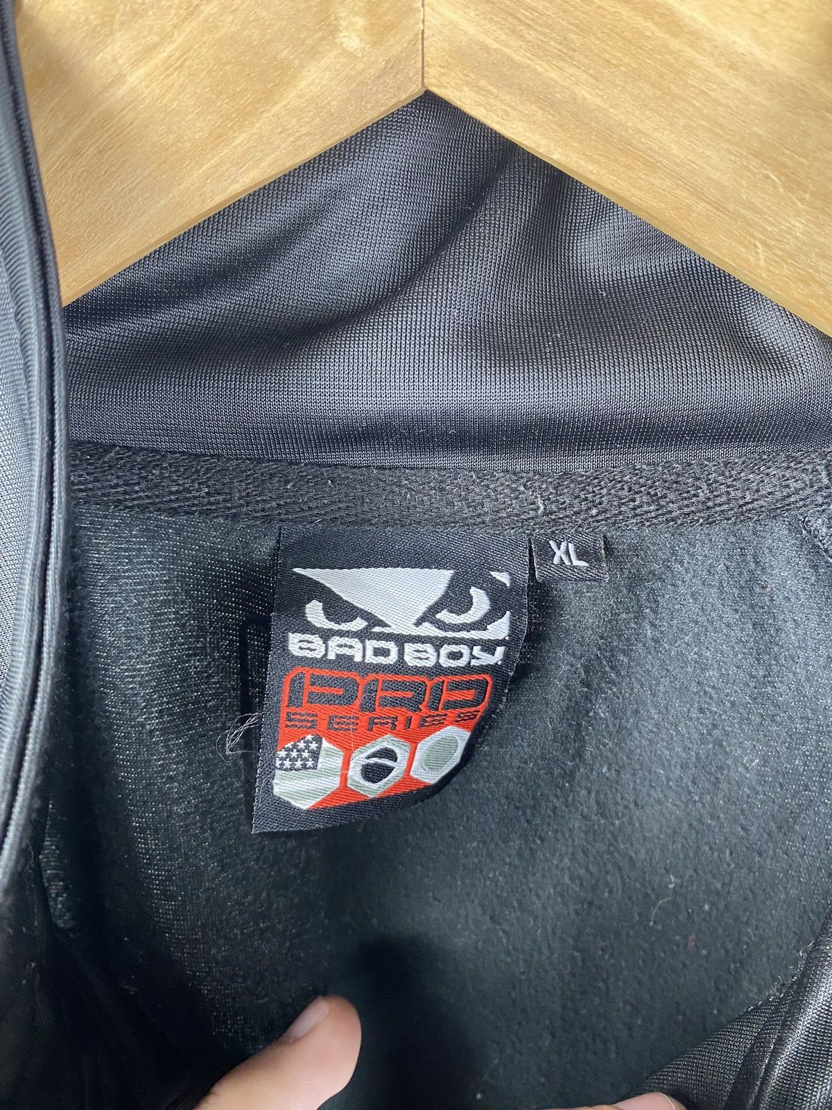 Vintage 00s🔥Bad Boy Pro Series Eyes Big Logo Zip Up Sweatshirt MMA Size US XL / EU 56 / 4 - 3 Thumbnail