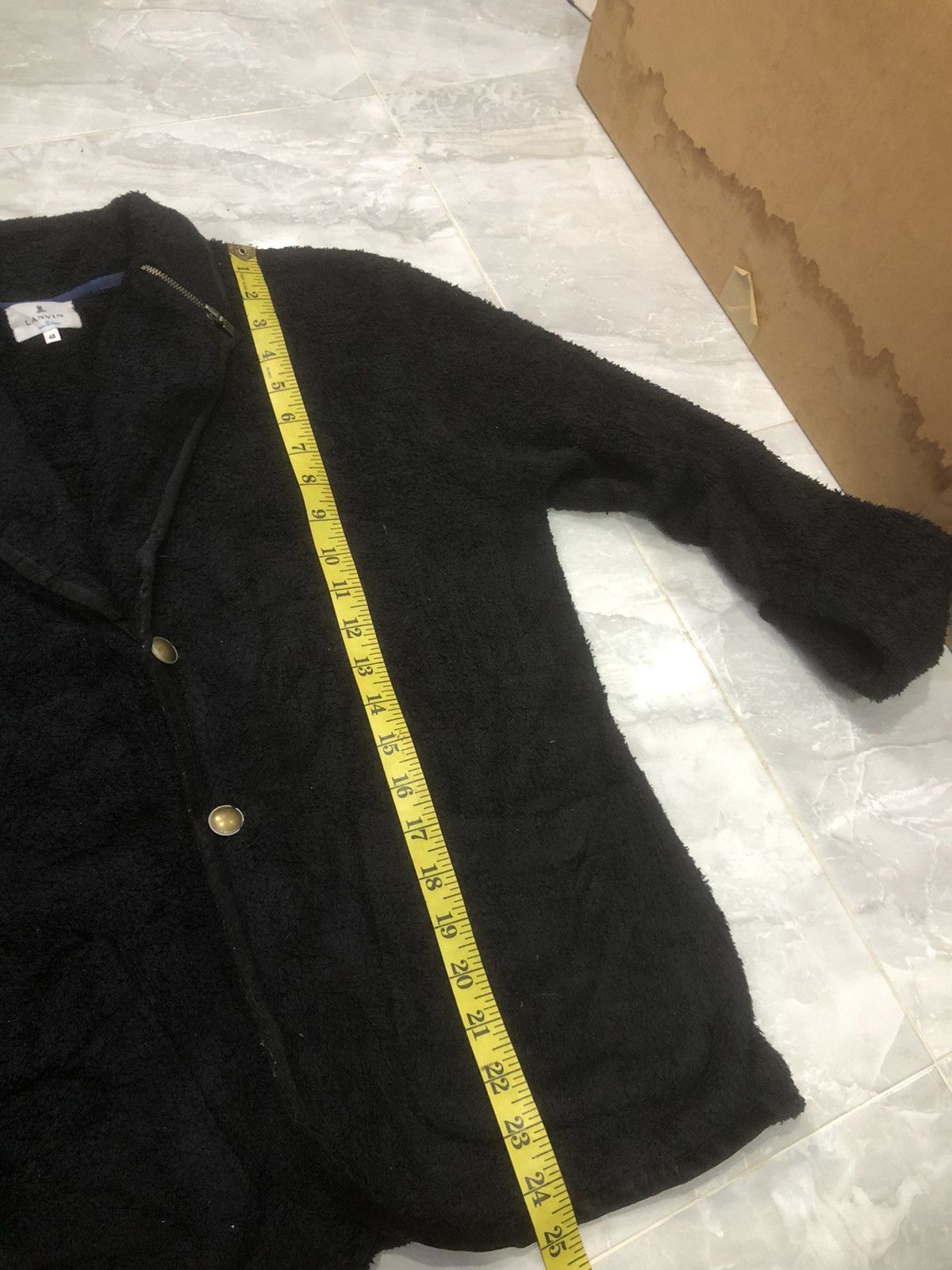 Lanvin 🔥 Lanvin en Bleu Black Fleece Blazer Jacket Size US S / EU 44-46 / 1 - 12 Thumbnail