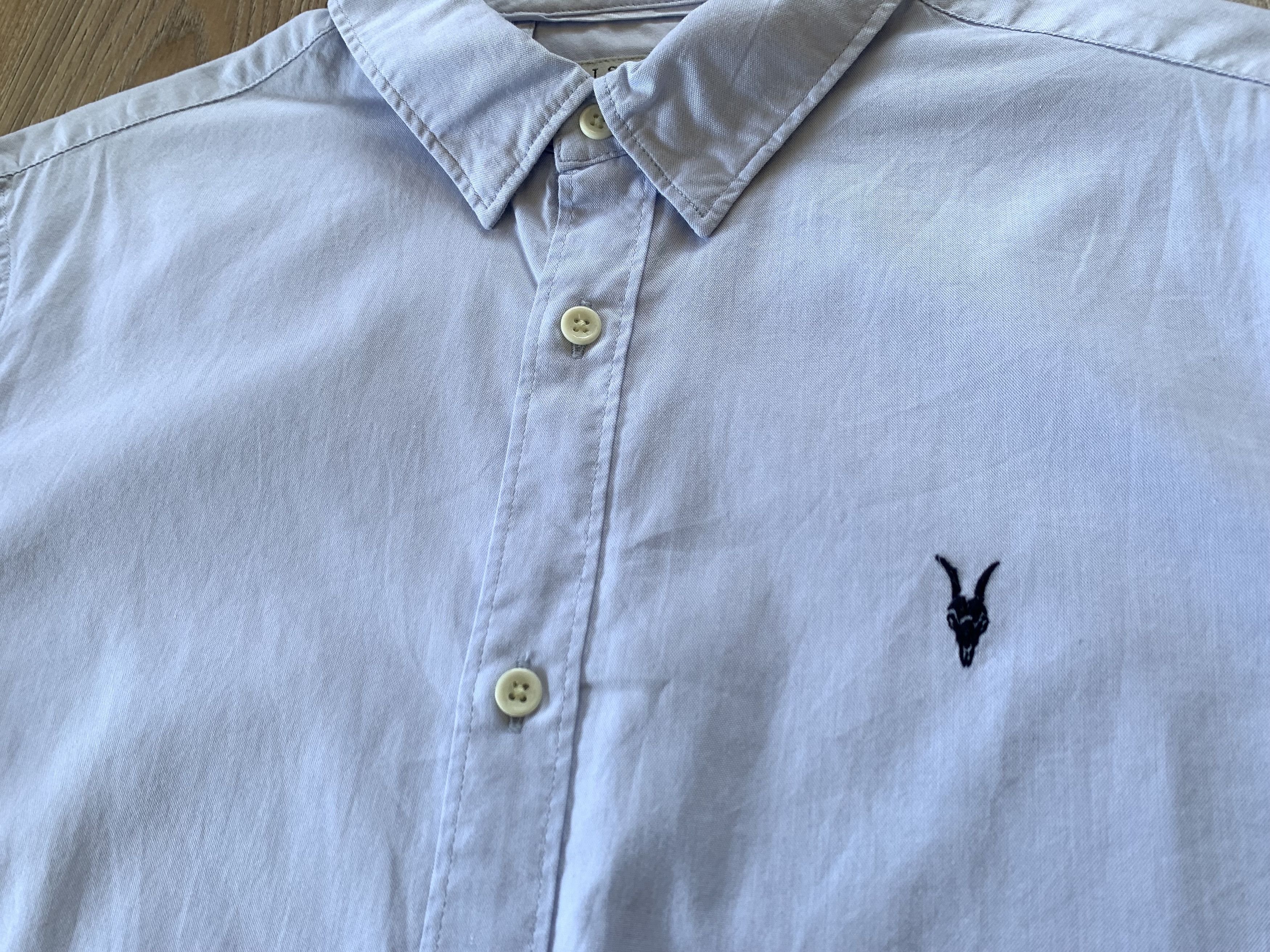 Allsaints Allsaints Womens Cotton Light Blue Short Sleeve Shirt 3/4 Size M / US 6-8 / IT 42-44 - 5 Thumbnail