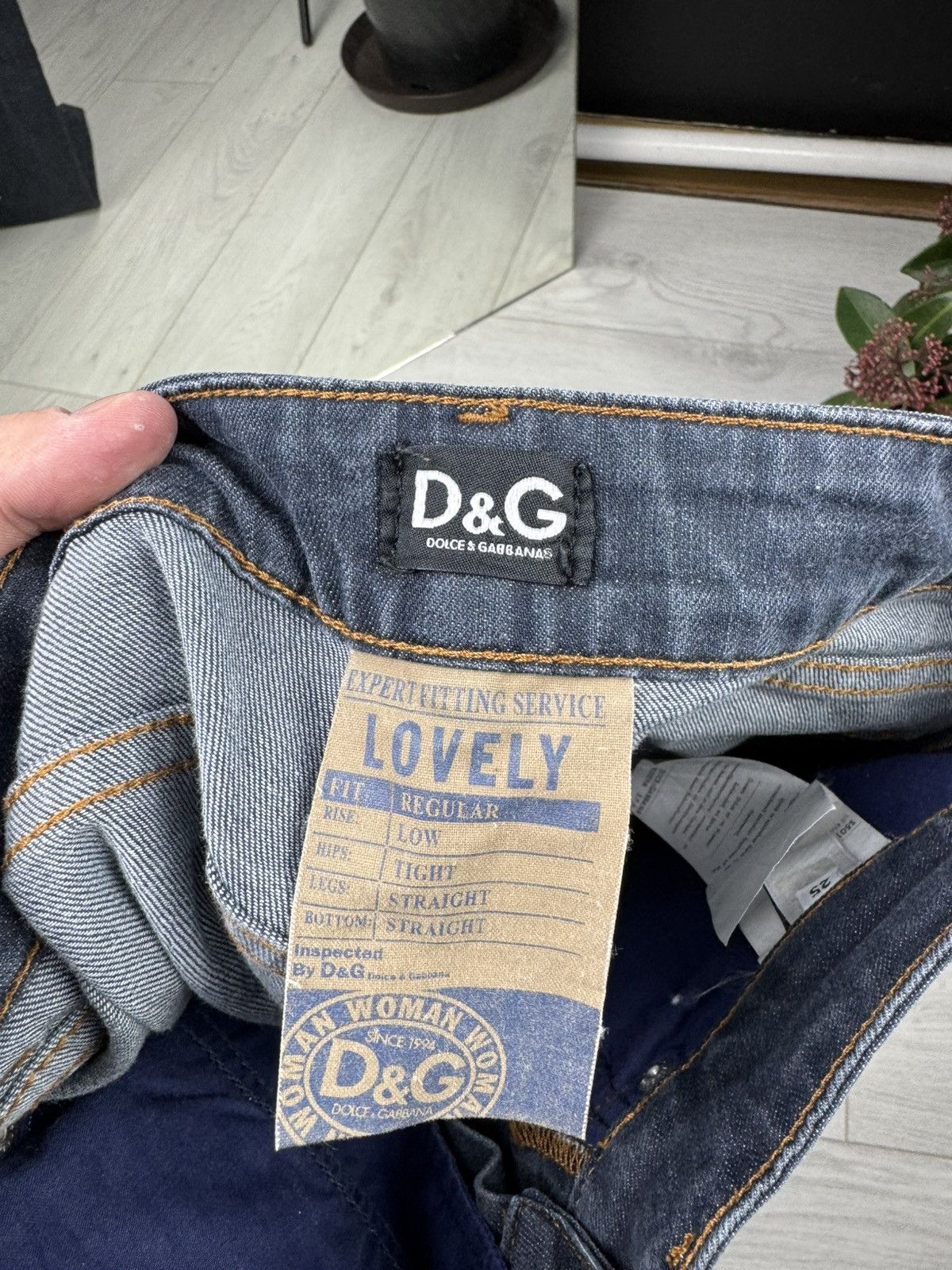 Dolce & Gabbana × Vintage Rare Custom Vintage Jeans Embroidered Big D&G Logo Drip Y2K Size 26" / US 2 / IT 38 - 8 Thumbnail