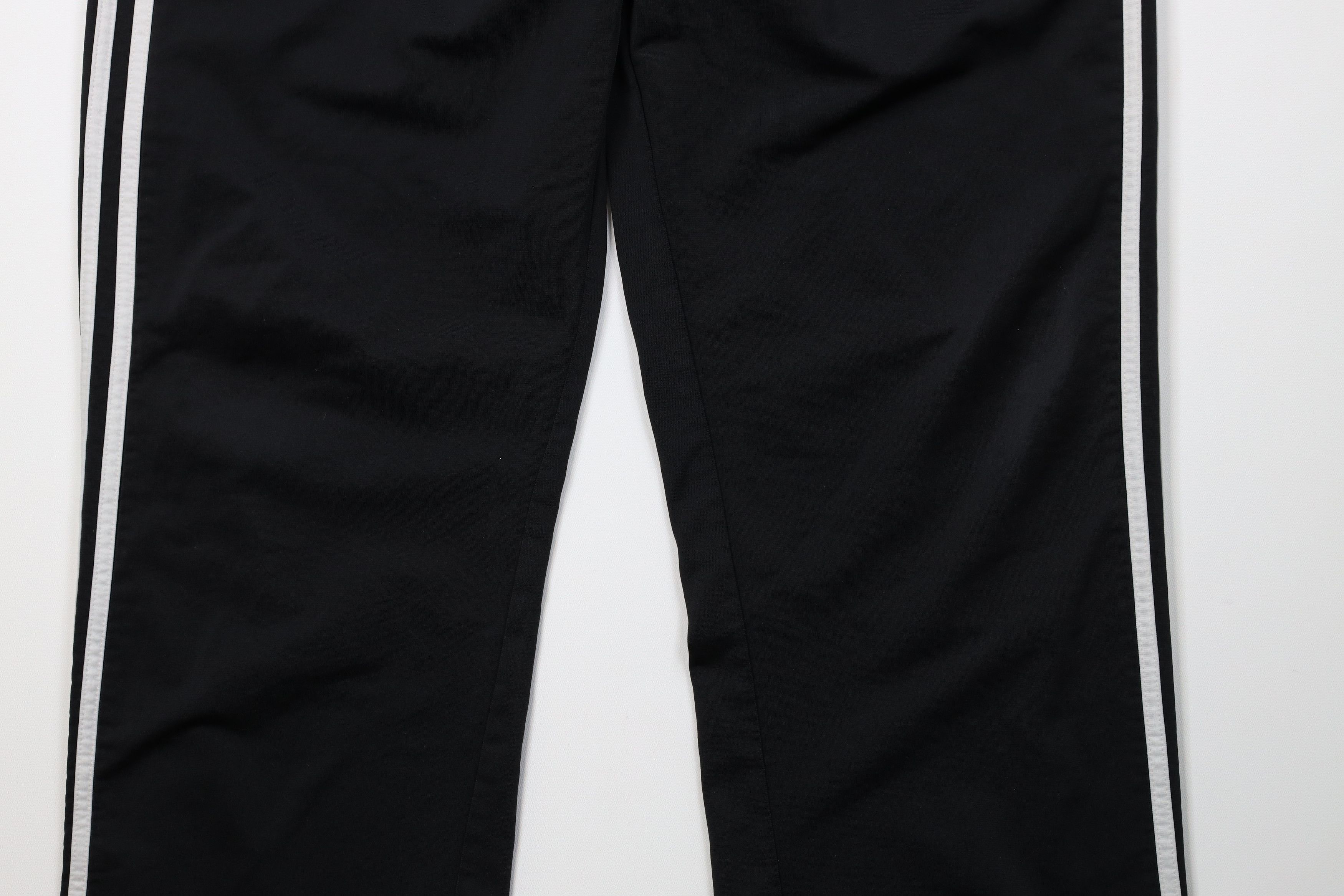 Adidas Vintage Y2K Adidas Striped Wide Leg Sweatpants Pants Black Size US 34 / EU 50 - 4 Thumbnail