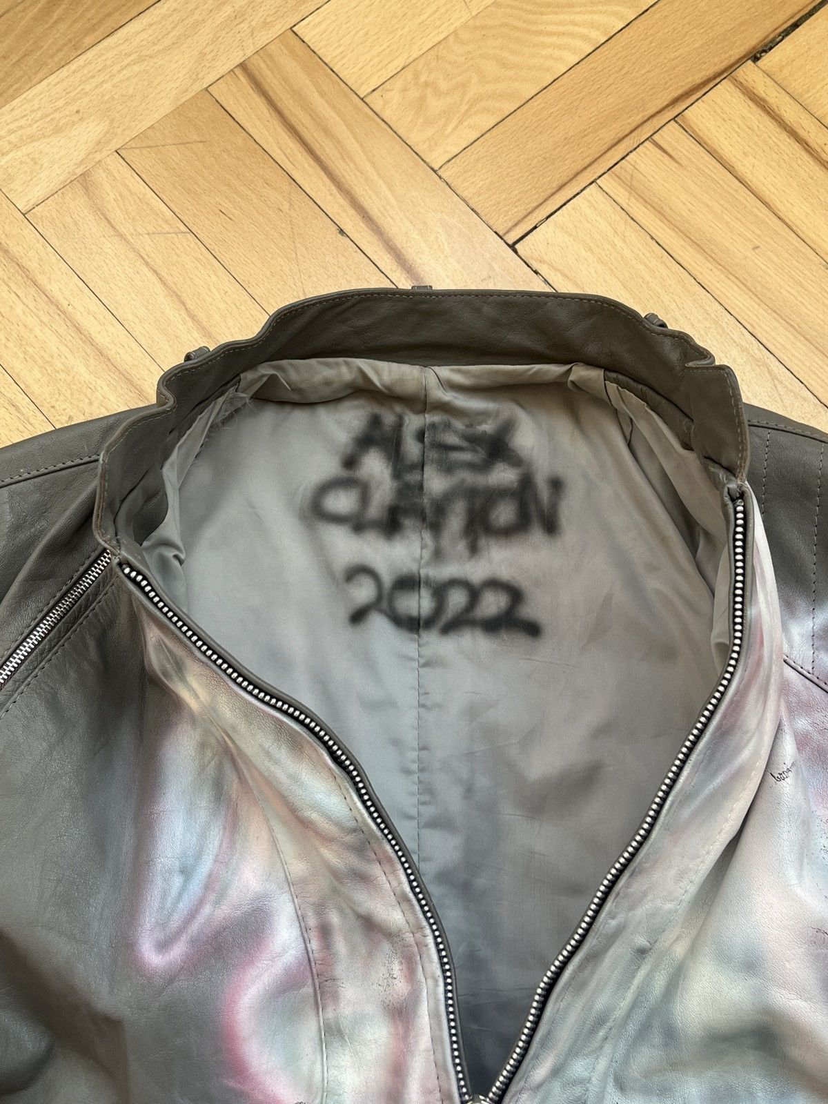 Japanese Brand Rare Alex Clayton 2022 Custom Hand-Painted Leather Jacket Size US M / EU 48-50 / 2 - 3 Thumbnail