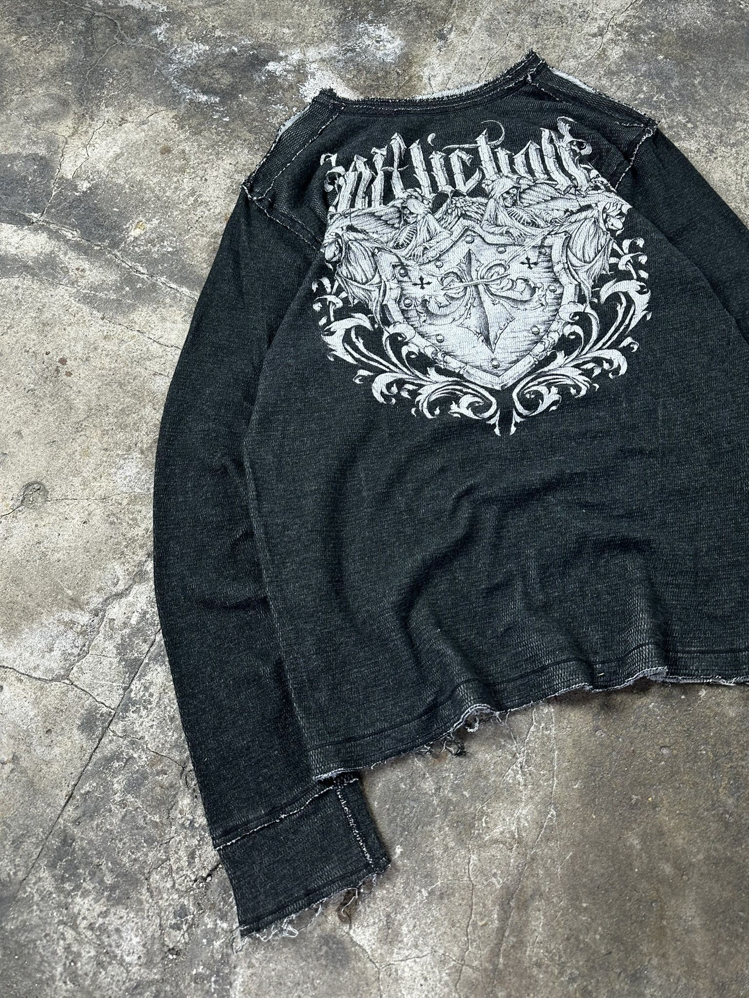 Affliction Crazy Y2k Vintage Real Affliction Hiphop Longsleeve Size US XXL / EU 58 / 5 - 3 Thumbnail
