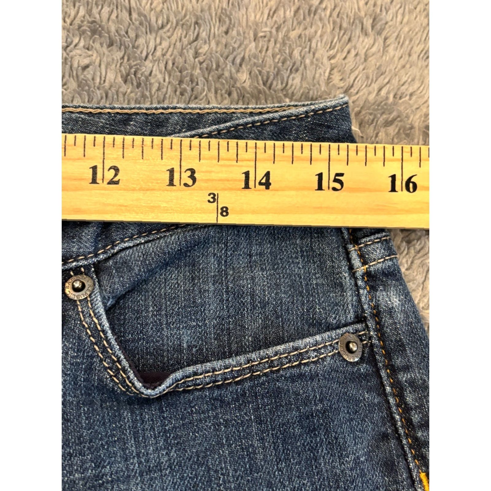 Banana Republic Banana Republic Jeans Womens 30/10R Blue Denim Dark Wash Straight Casual Size 30" / US 8 / IT 44 - 3 Thumbnail