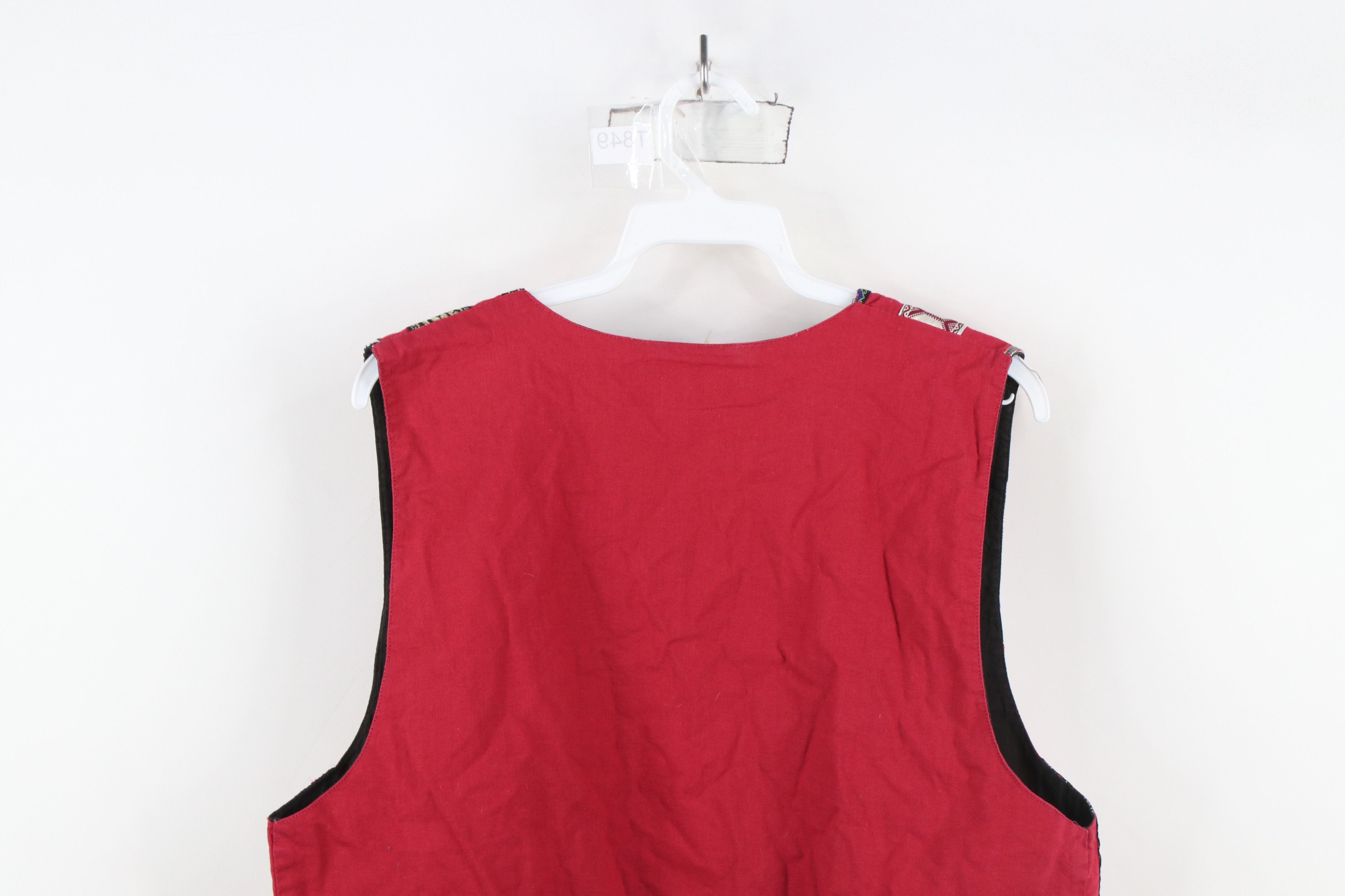 Vintage Vintage 90s Streetwear Geometric Tapestry Vest Jacket Size L / US 10 / IT 46 - 12 Thumbnail