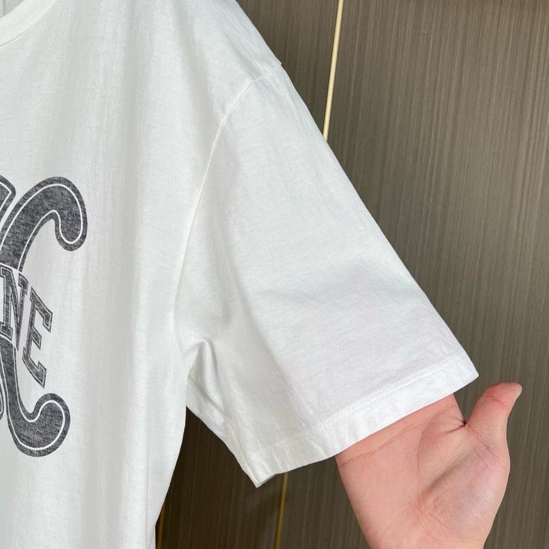 Celine Celine Printed Short Sleeve TShirt in White Size US XS / EU 42 / 0 - 4 Thumbnail