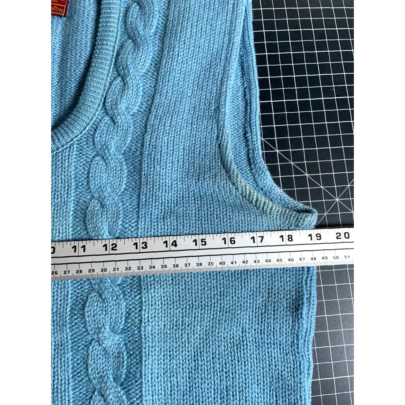 Sears VINTAGE Kings Road Wool Sweater Vest Men’s Medium Blue Cable Knit Sears Lightweight Shirt Adult Medium Blue Cable Knit Vest Mens Size US M / EU 48-50 / 2 - 7 Thumbnail