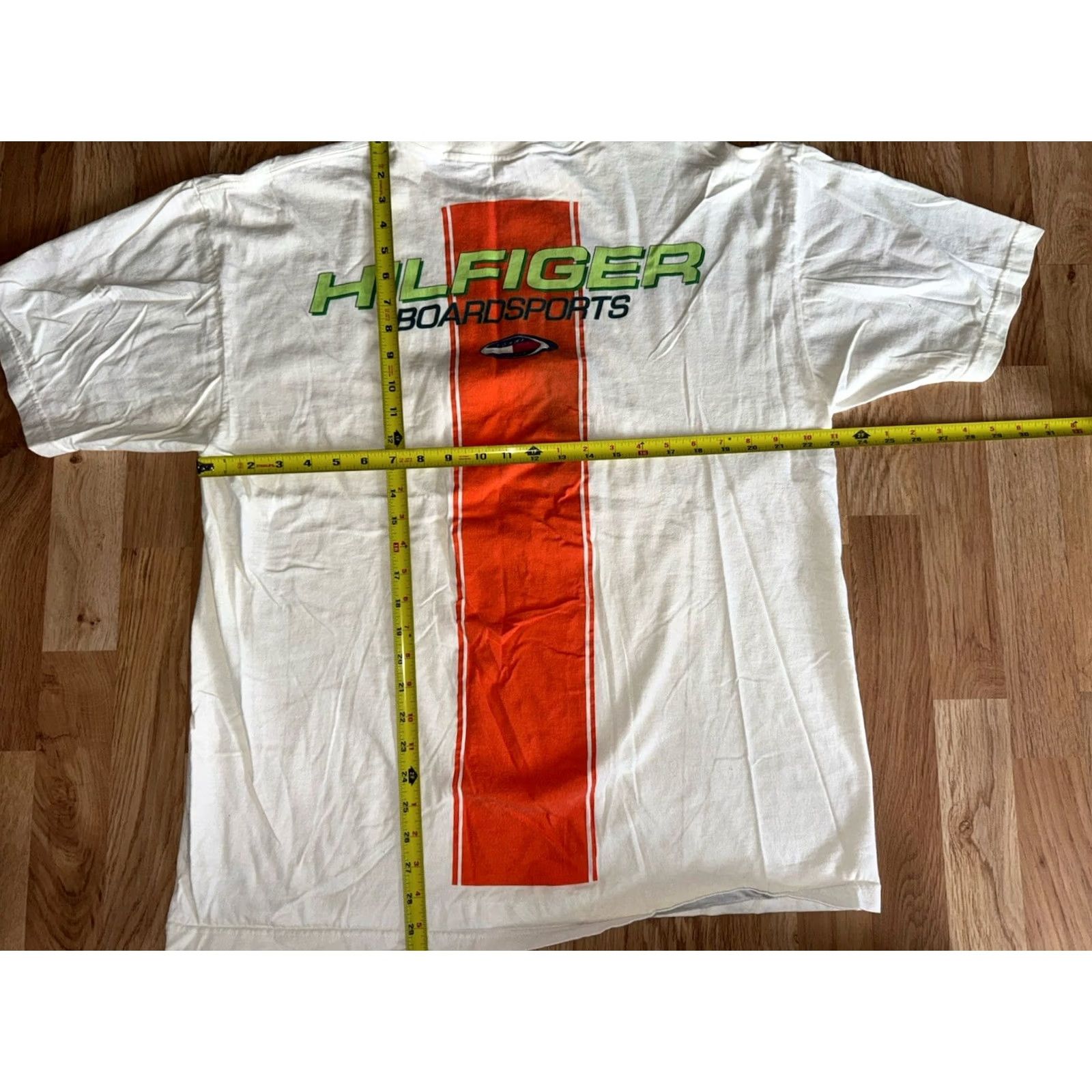 Tommy Hilfiger VINTAGE Tommy Hilfiger T Shirt Tommy Boardsports XL White 90s USA Mens Size US XL / EU 56 / 4 - 4 Thumbnail