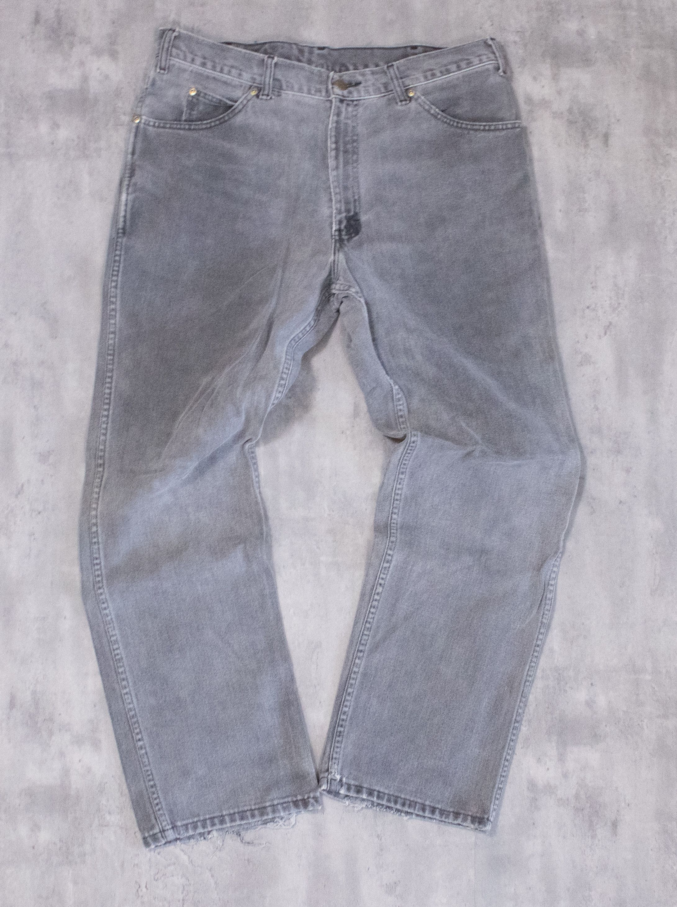 Mustang × Vintage Vintage 1990’s Mustang Faded Charcoal Grey Denim Size US 34 / EU 50 - 3 Thumbnail