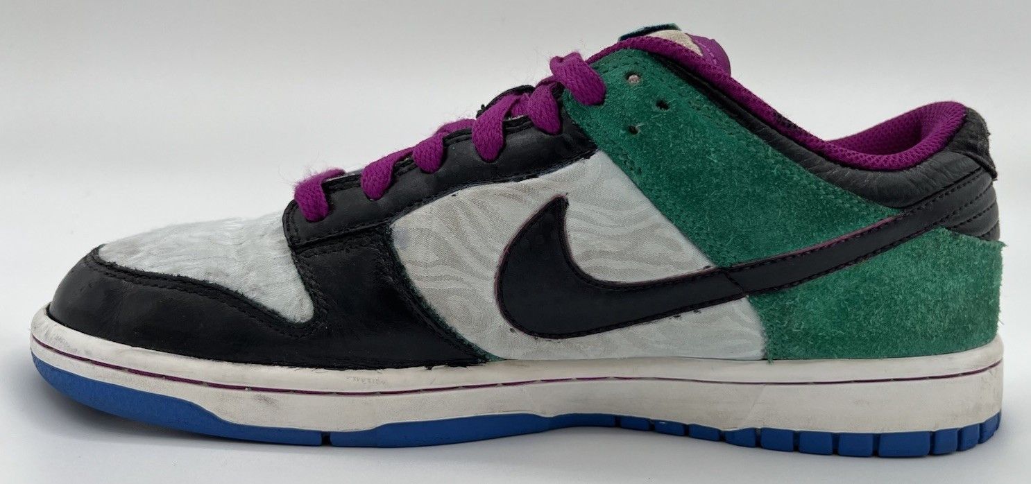 Nike Women’s Nike SB 6.0 Dunk Low 2009 Zebra Purple Teal Size 10 Size US 10 / IT 40 - 6 Thumbnail