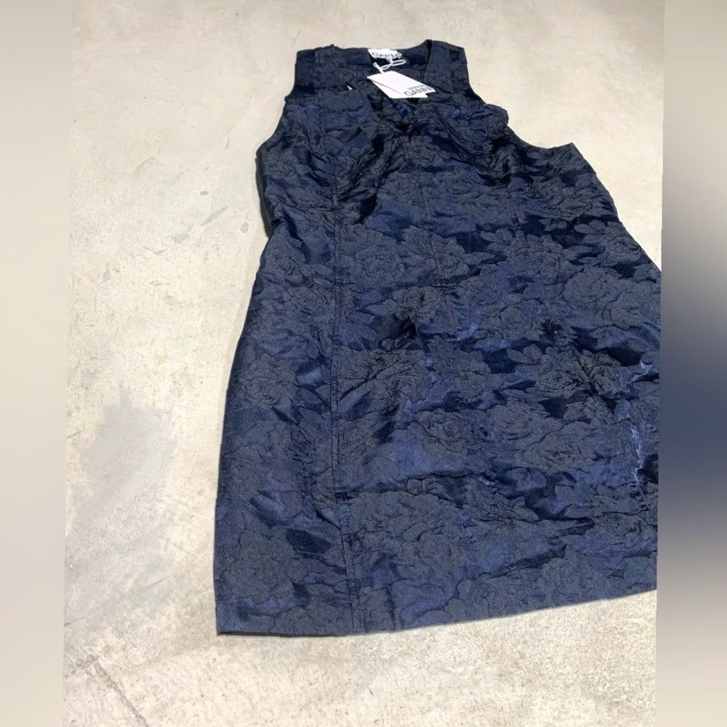 Ganni Ganni botanical jacquard mini dress blue Size ONE SIZE - 3 Thumbnail