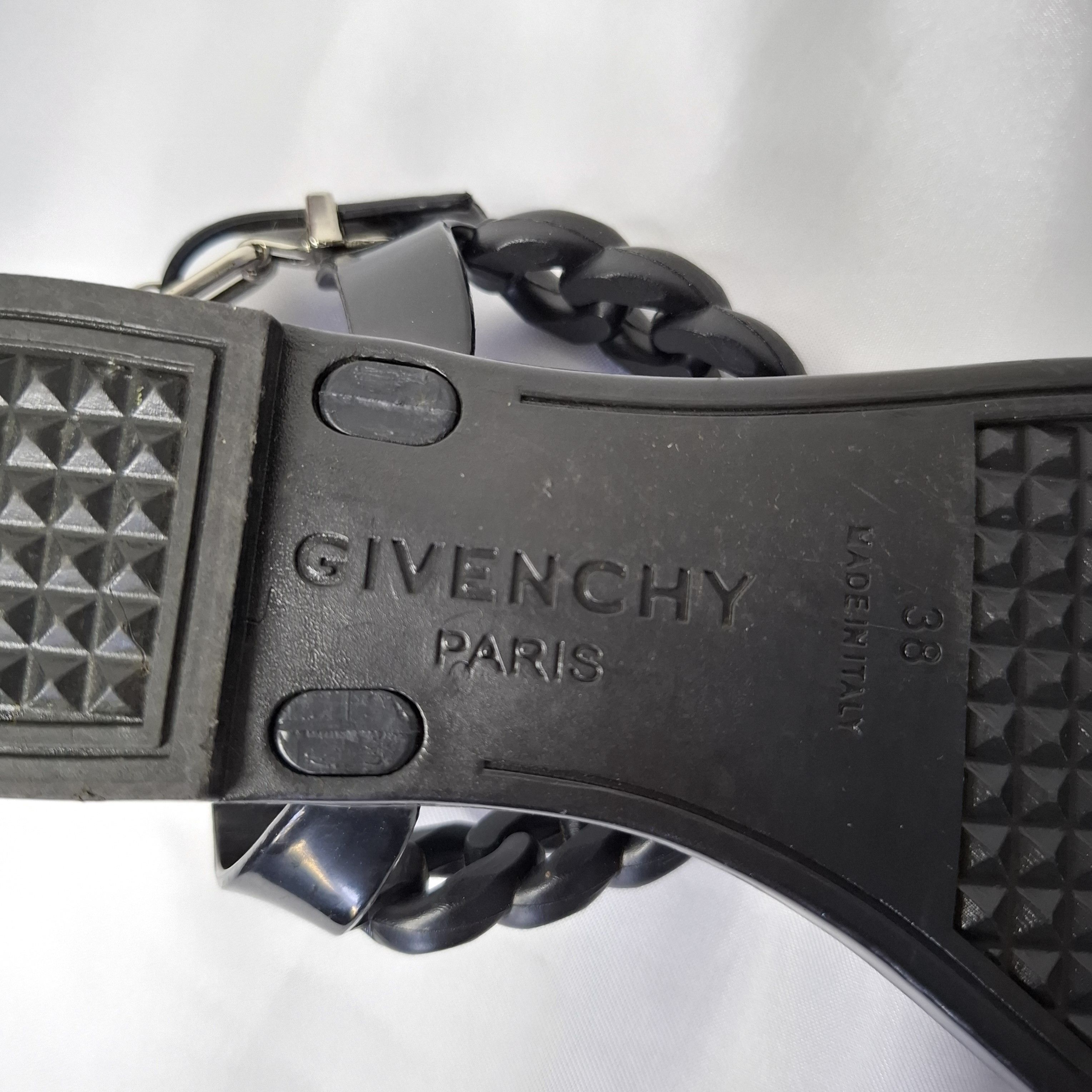 Givenchy Givenchy Jelly Chain Link Flat Open Toe Slingback Sandals Size US 7 / IT 37 - 8 Thumbnail