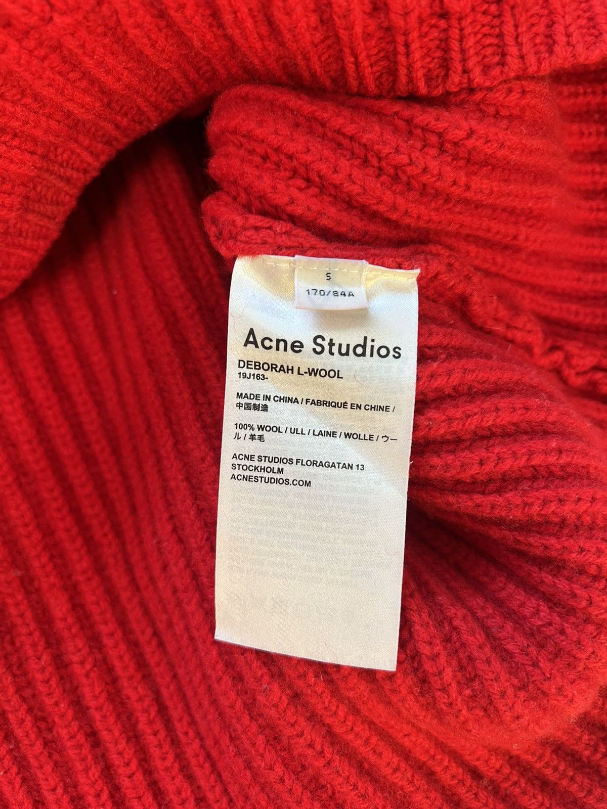 Acne Studios Women's Acne Studios Deborah L-wool Sweater Red Size S / US 4 / IT 40 - 7 Thumbnail