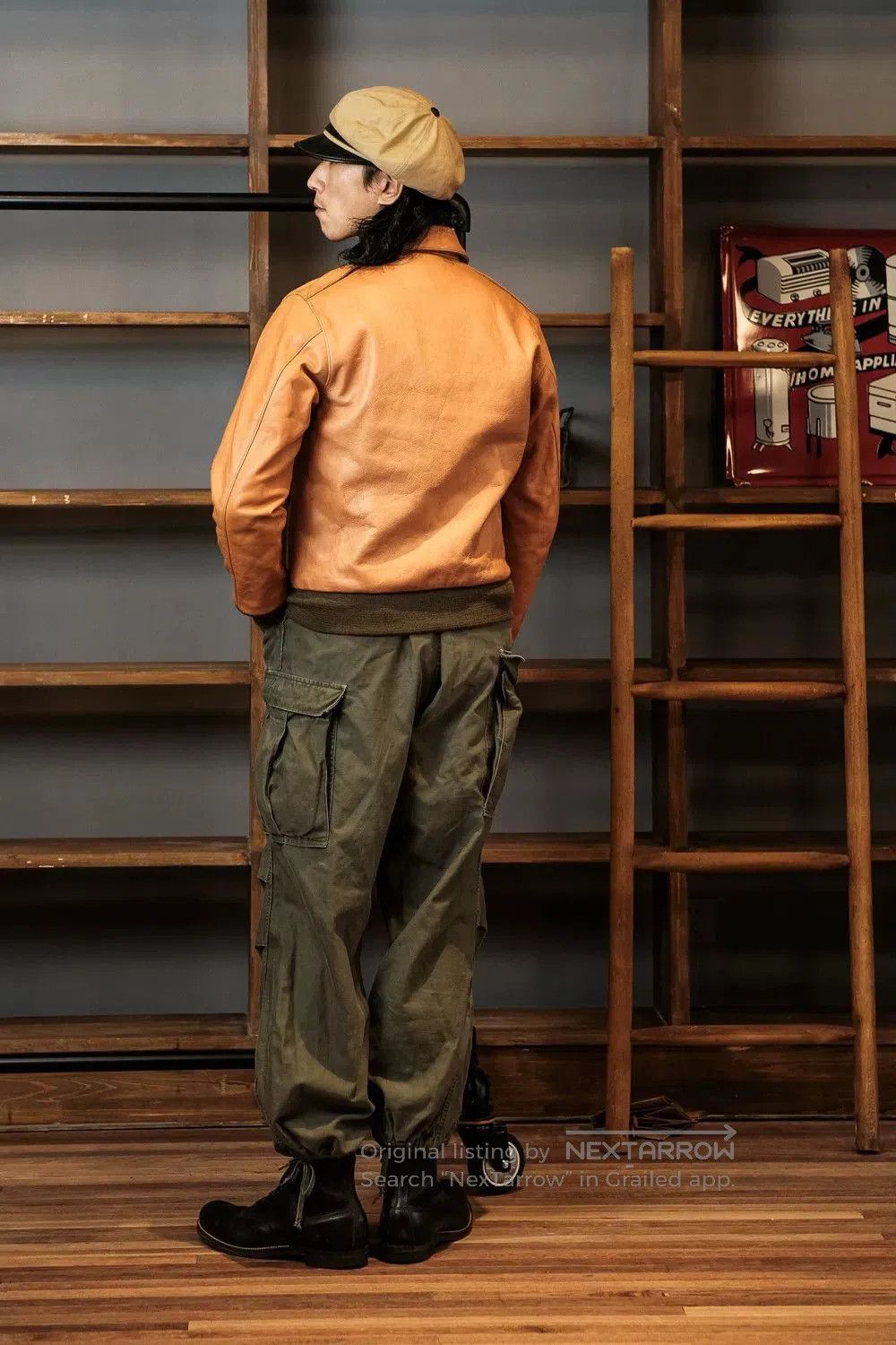 The Real McCoy's real mccoy a2 leather jacket in sunset yellow. Size US M / EU 48-50 / 2 - 3 Thumbnail