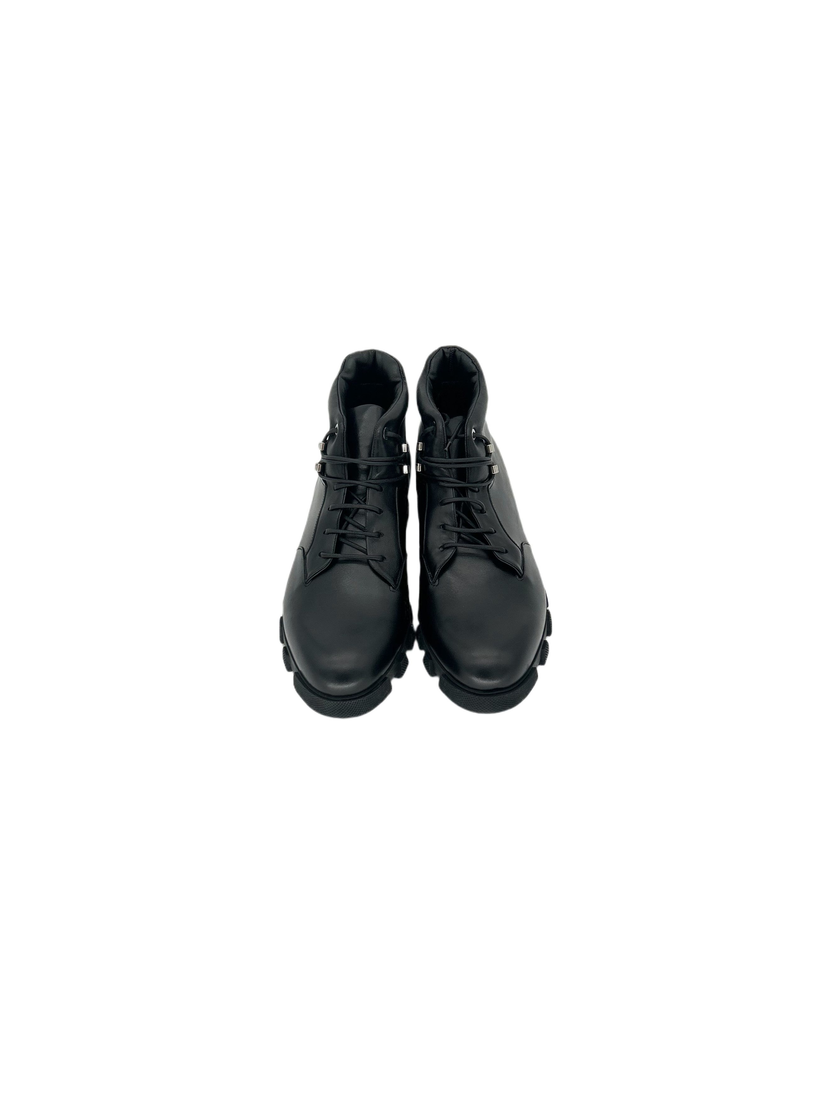Balenciaga Balenciaga Black Leather Ankle Boots Size US 7 / EU 40 - 3 Thumbnail