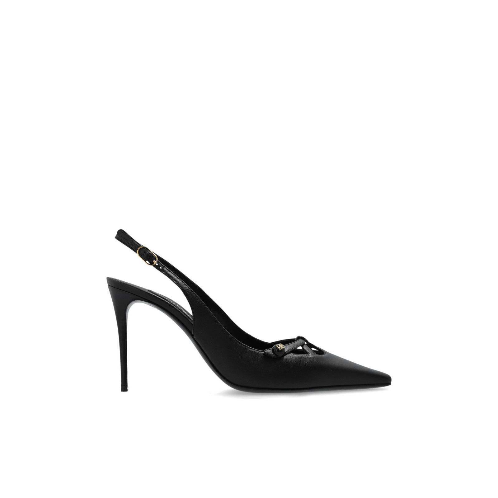 Dolce&Gabbana Black Leather 105mm Heel Shoes, Women's (Size 8.5)