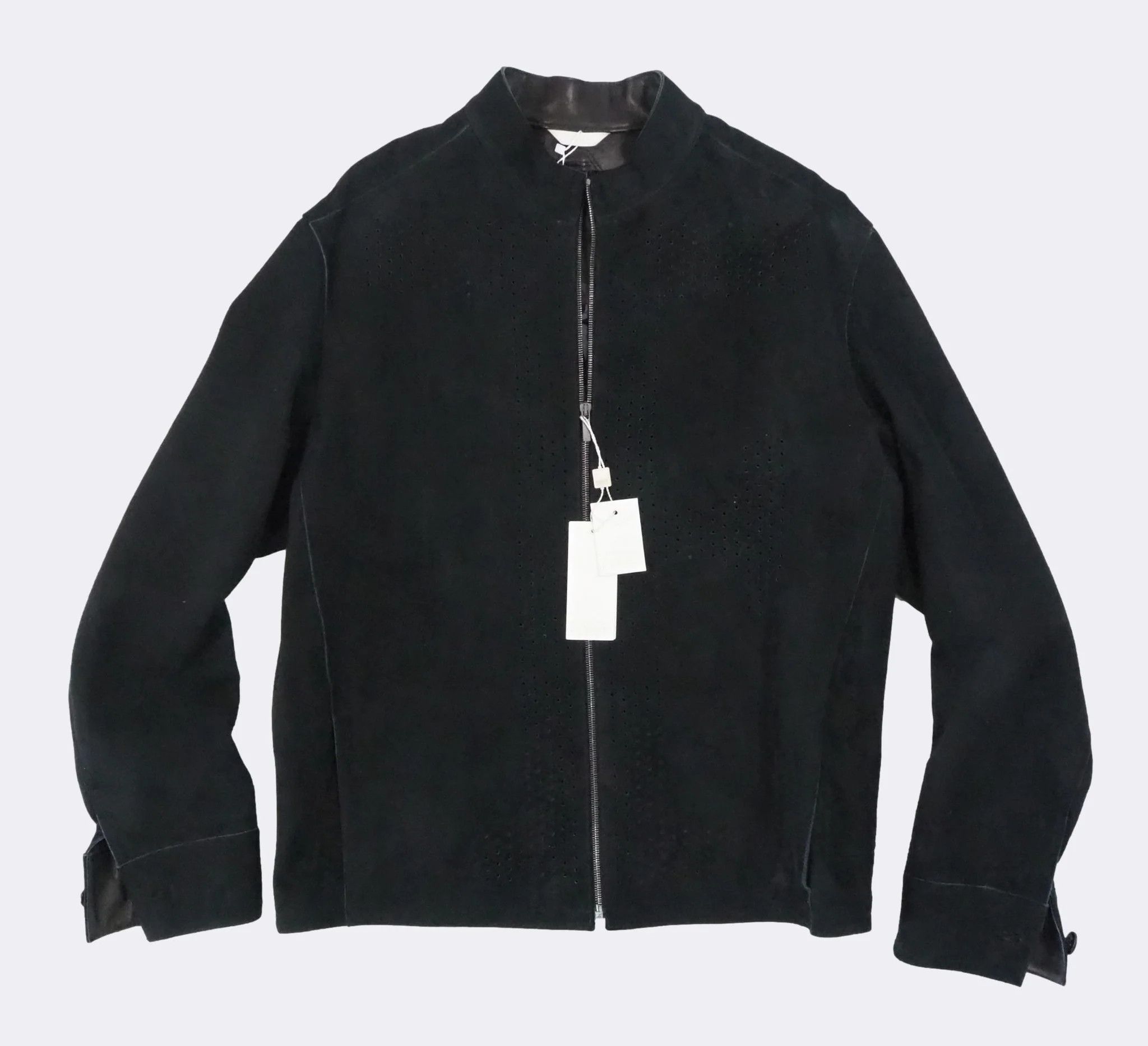 Gianfranco Ferre Men's Gianfranco Ferre Perforated Suede leather Jacket $1150 Size US XXL / EU 58 / 5 - 12 Thumbnail