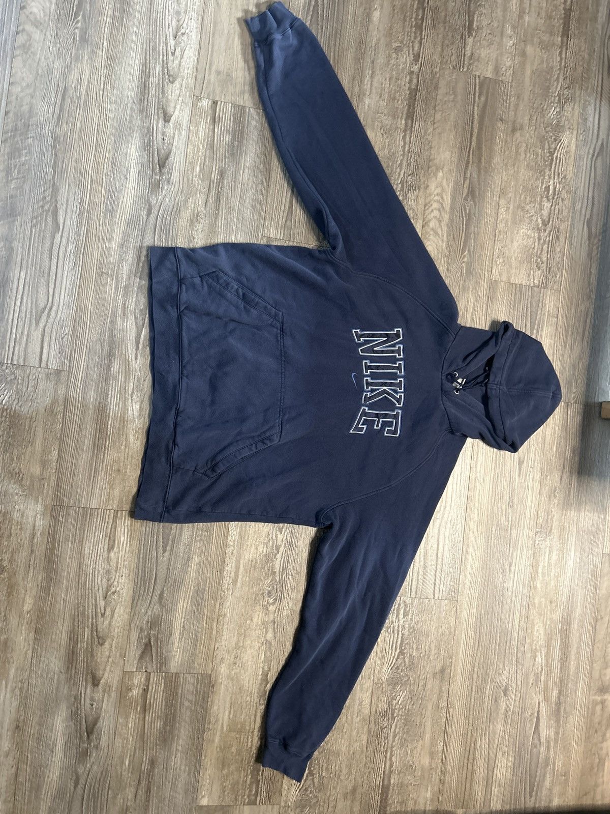 Nike Vintage 2000s blue nike hoodie Size US XL / EU 56 / 4 - 2 Thumbnail