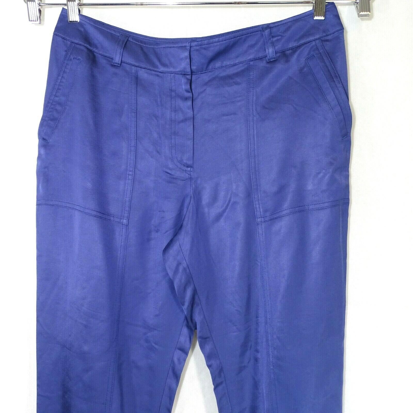 Loft Ann Taylor Loft Jogger Pants Women Size 12 Purple Shiny Size 34" / US 12 / IT 48 - 2 Thumbnail