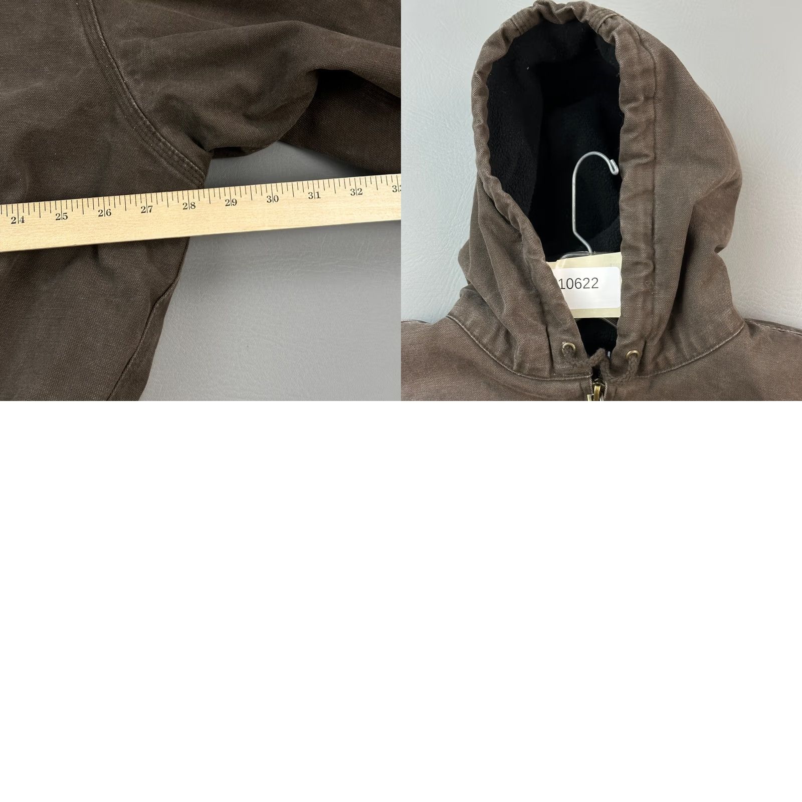Walls Walls Workwear Jacket Mens XL Brown Duck Canvas Fleece Lined Hooded Full Zip Y2K Size US XL / EU 56 / 4 - 9 Thumbnail