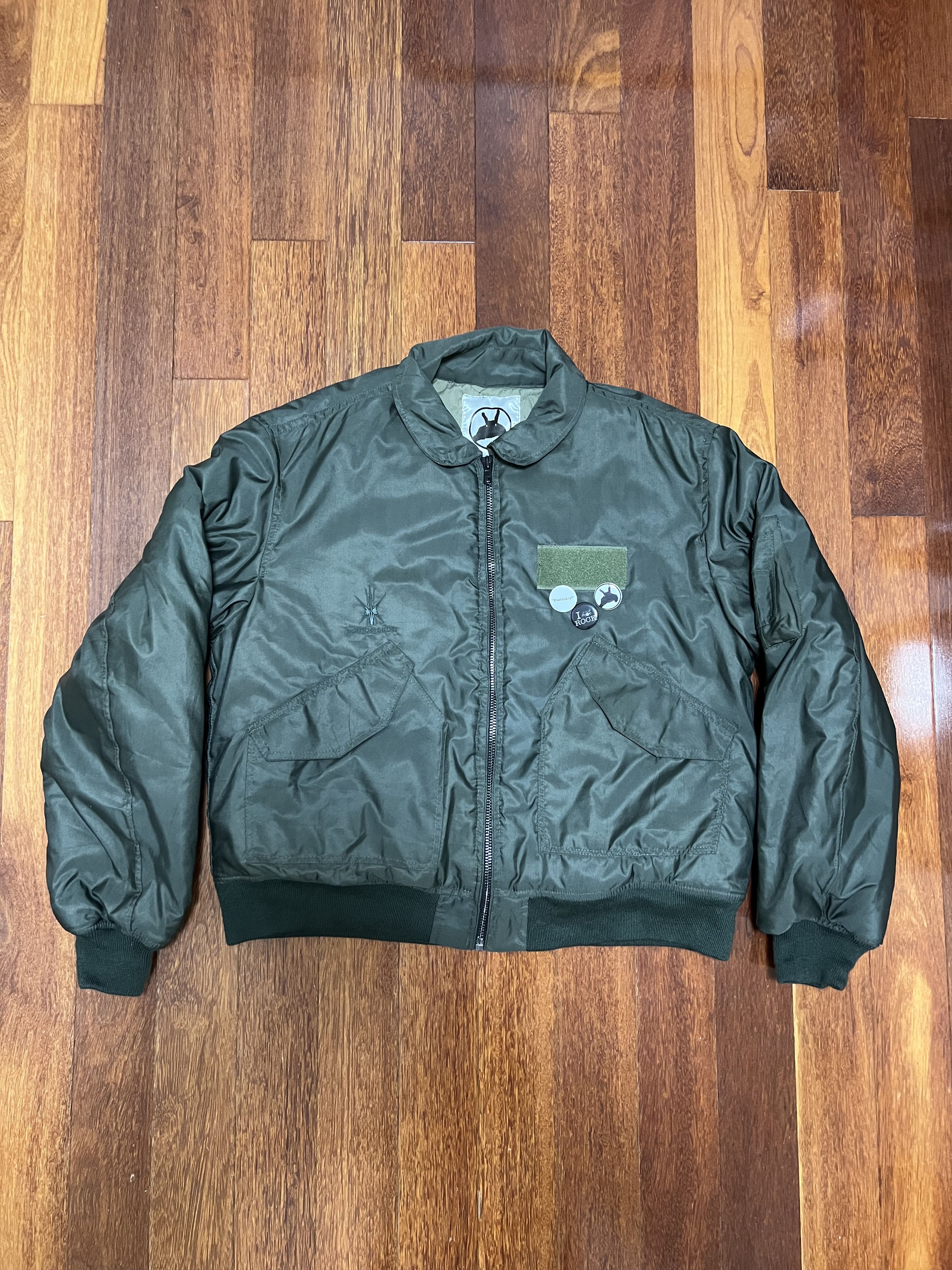 basketcase gallery 💚 Basketcase Flight Military Bomber Jacket Olive Green NEW Size US XL / EU 56 / 4 - 1 Thumbnail