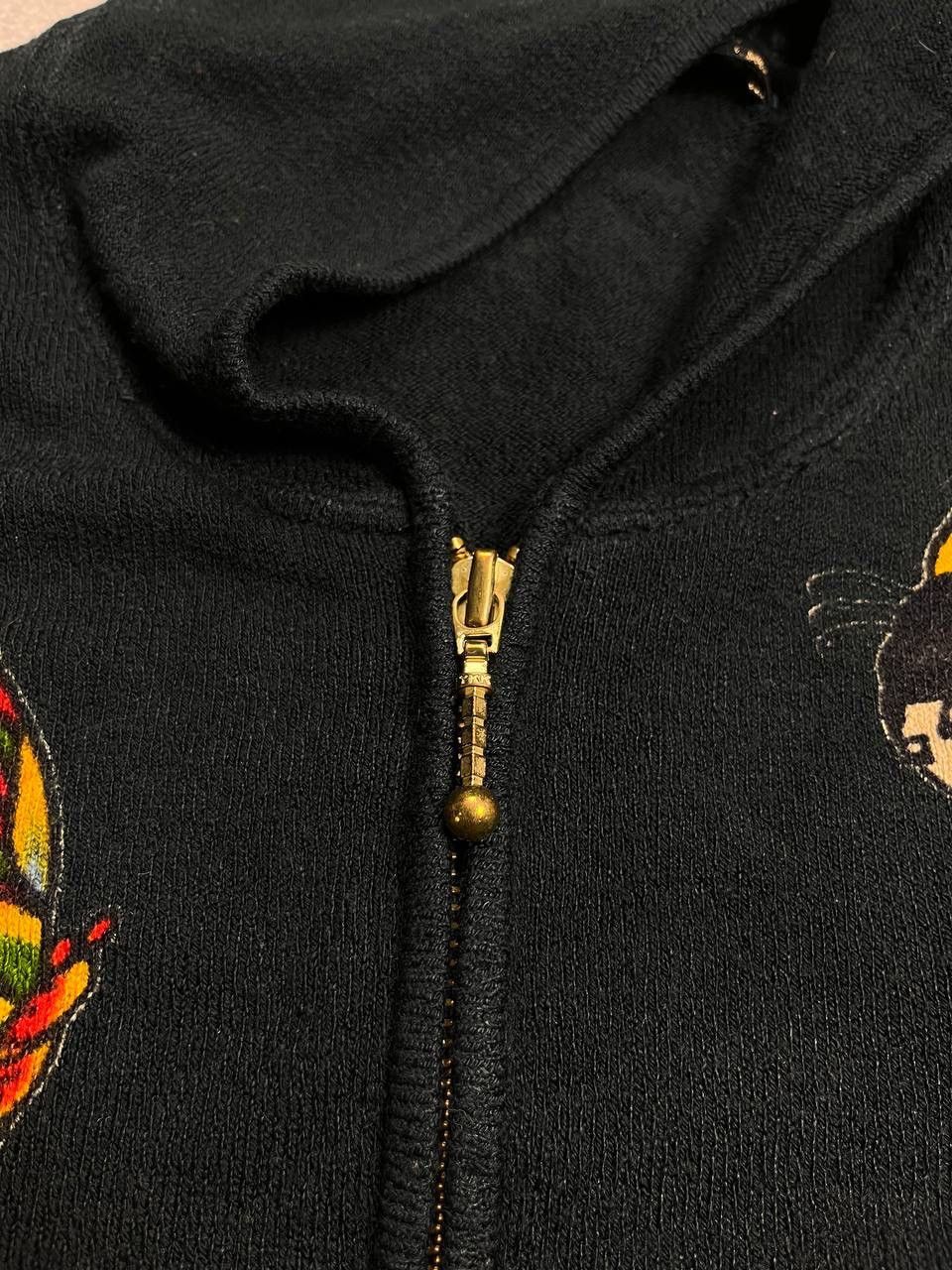 Ed Hardy Vintage Ed Hardy Alloverprint Knit Zip Hoodie Y2K XS Size XS / US 0-2 / IT 36-38 - 9 Thumbnail