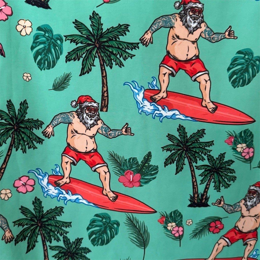 Other EUOW Hawaiian Shirt Men's XL Green Surfing Santa Flamingo T Size US XL / EU 56 / 4 - 3 Thumbnail