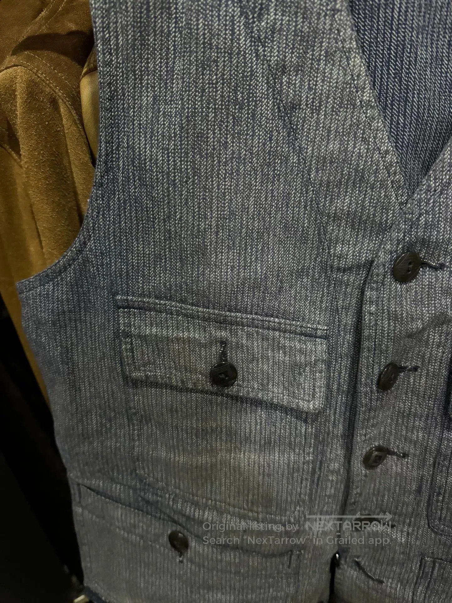 RRL Ralph Lauren stylish thick gray vest for men. Size US S / EU 44-46 / 1 - 3 Thumbnail