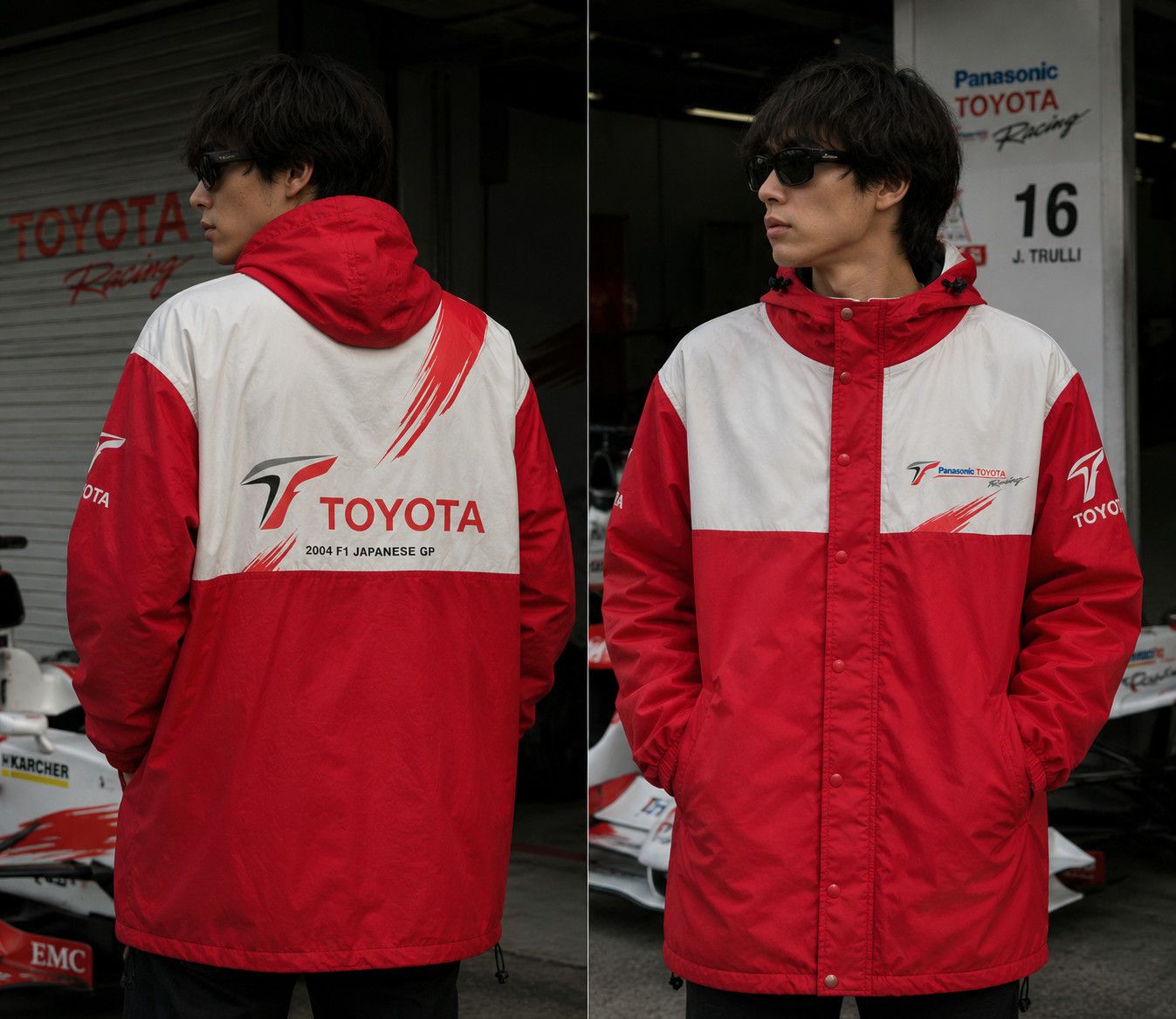 Japanese Brand Toyota 2004 F1 Formula one Japanese GP Jacket with Hooded Size US XL / EU 56 / 4 - 1 Thumbnail