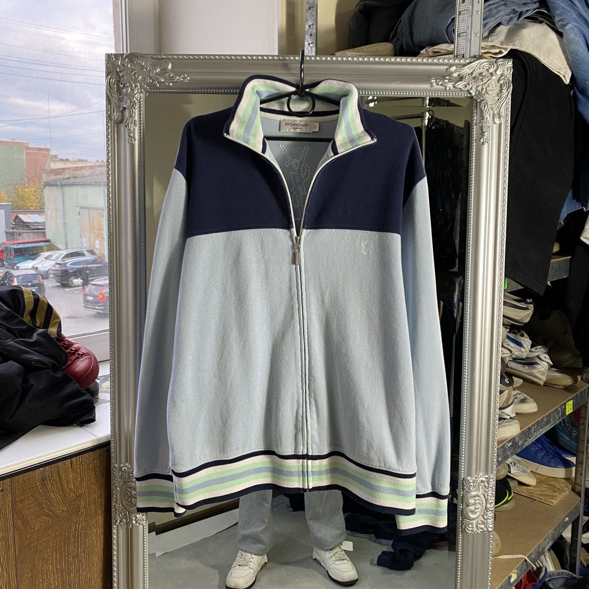 Yves Saint Laurent Vintage YvesSaintLaurent Big Logo YSL Zip Up Longsleeve Size US L / EU 52-54 / 3 - 1 Thumbnail