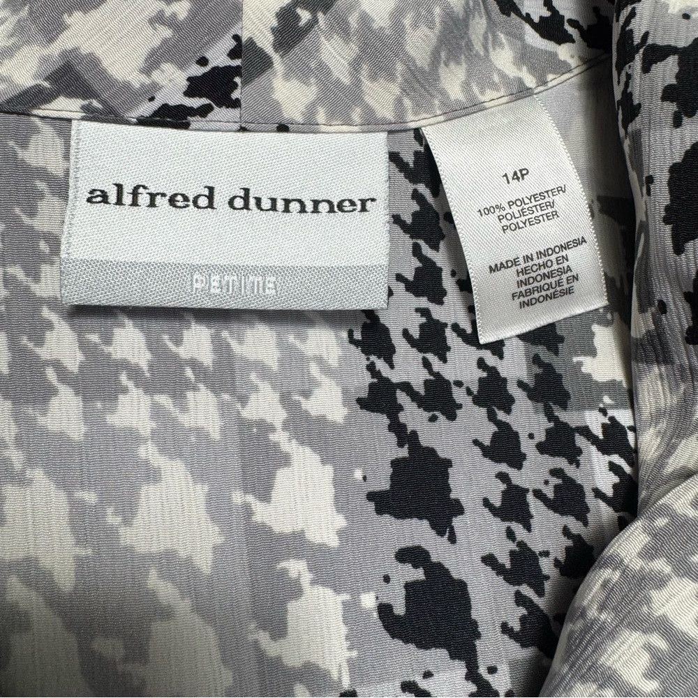 Other Vintage Alfred Dunner Houndstooth Long Sleeve Blouse Size 1 Size XL / US 12-14 / IT 48-50 - 7 Thumbnail