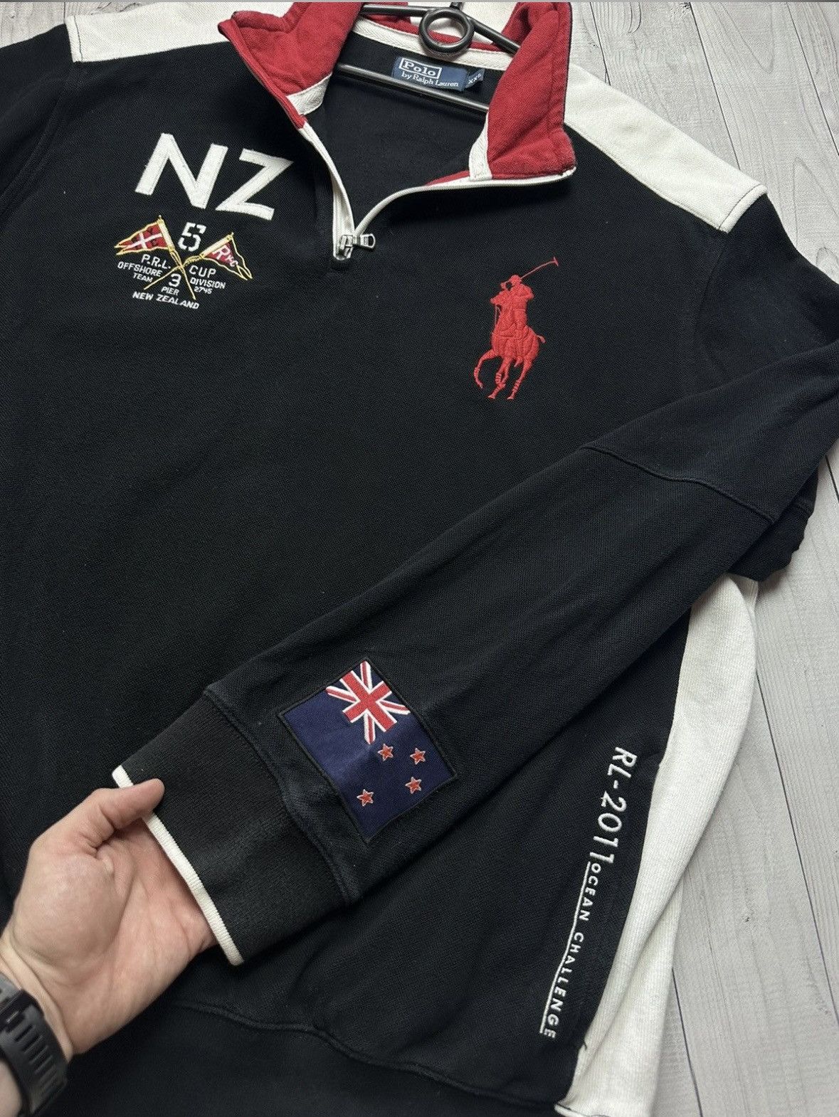 Polo Ralph Lauren × Vintage Vintage polo Ralph Lauren sweatshirt New Zealand zip 1/4 XXL Size US XXL / EU 58 / 5 - 6 Thumbnail