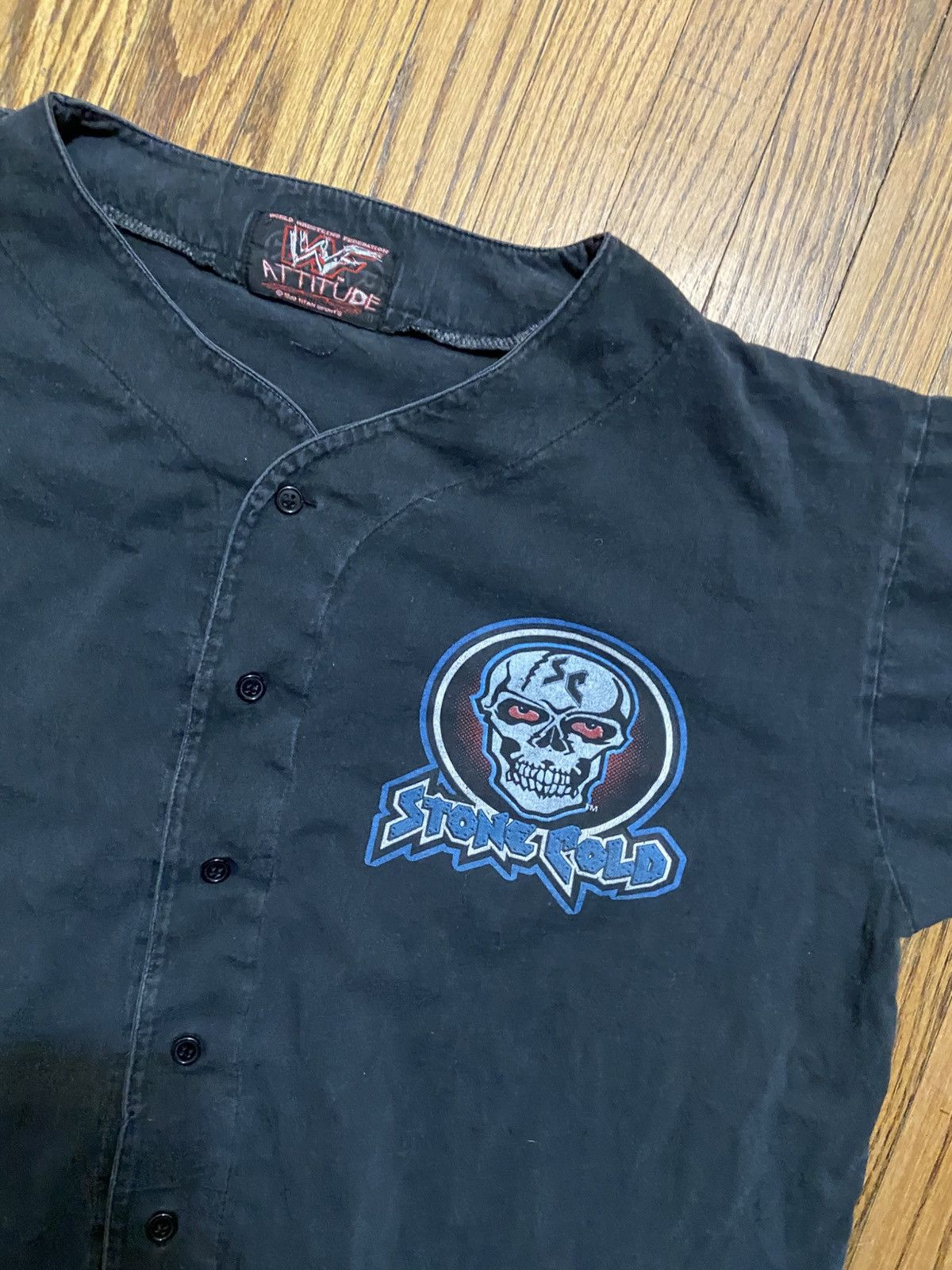 Vintage × WWF Vintage Wwf stone cold Steve Austin jersey Size US L / EU 52-54 / 3 - 4 Thumbnail