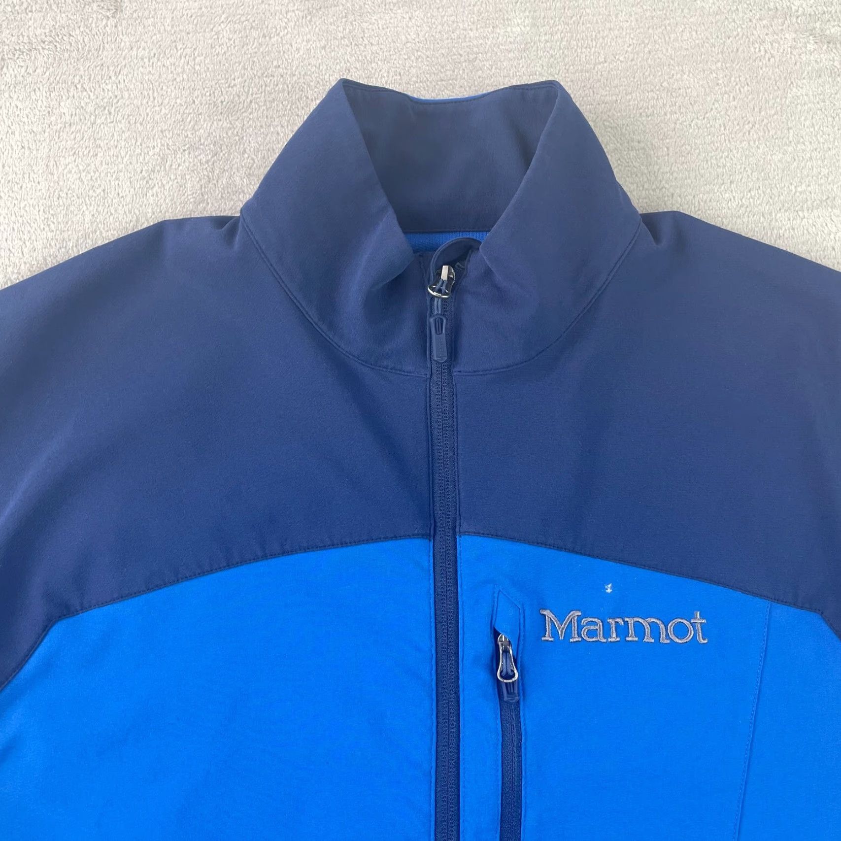 Marmot Marmot M3 Jacket Men Large Blue 2 Tone Windproof Full Zip Front Softshell DWR Size US L / EU 52-54 / 3 - 3 Thumbnail