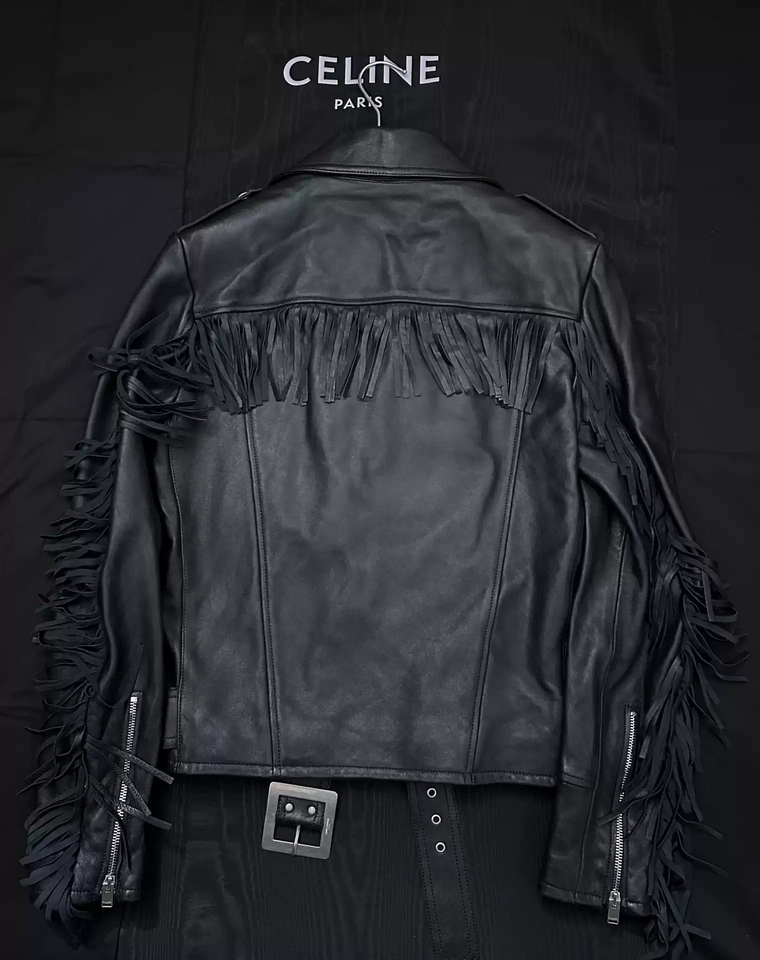Saint Laurent Paris Saint Laurent 16Aw Archive Tassels Leather Jacket Size 46-2 Size US S / EU 44-46 / 1 - 2 Thumbnail