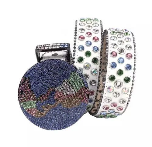 Japanese Brand Rhinestone Studded Belt Size ONE SIZE - 2 Thumbnail