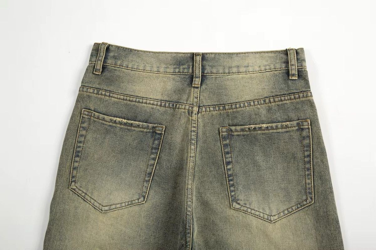 Jean × Vintage Streetwear Yellow Style Distressed Straight Jeans y2k Size US 29 - 8 Thumbnail
