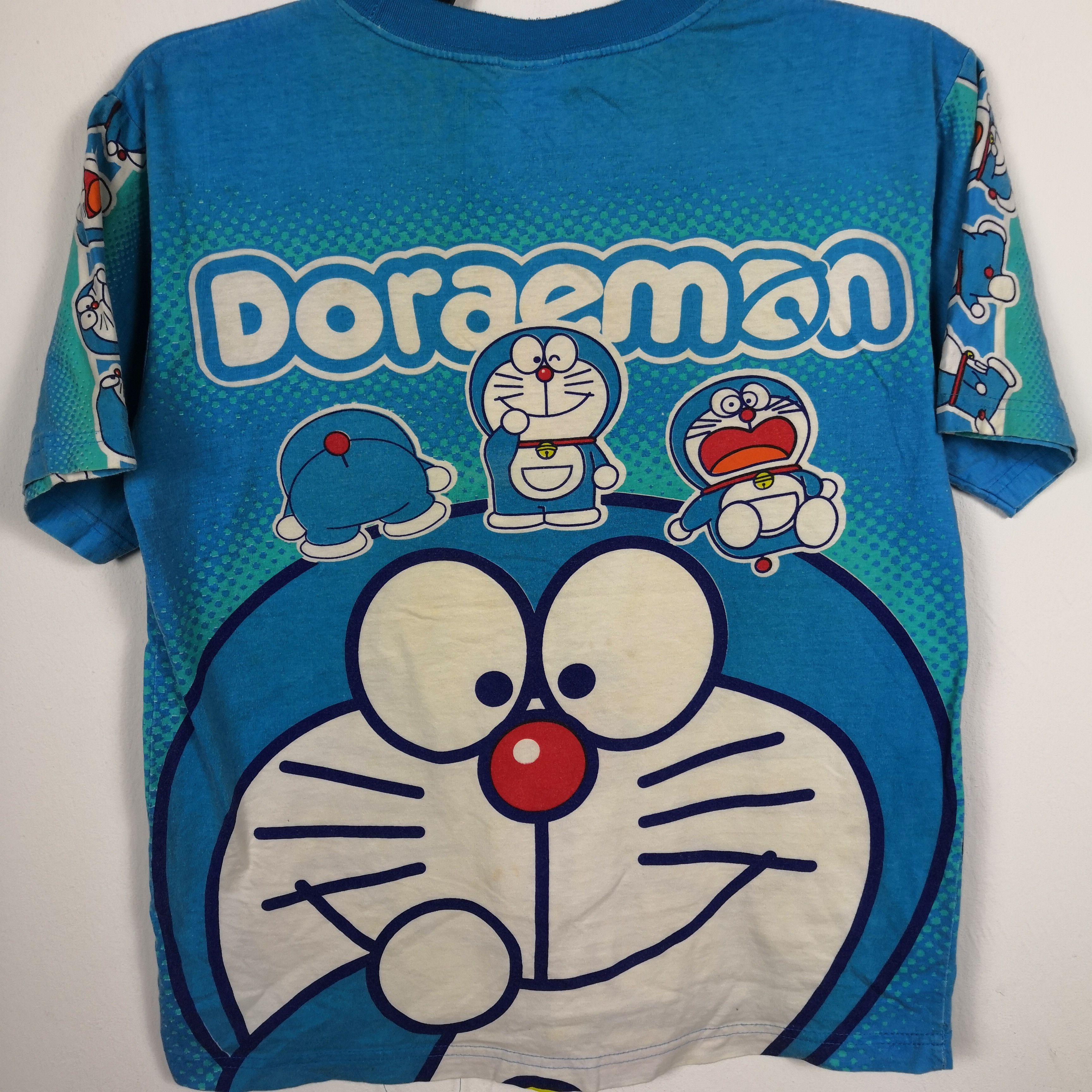 Anime Vintage 90s Doraemon T-Shirt Japanese Cartoon 56789 Size S / US 4 / IT 40 - 4 Thumbnail