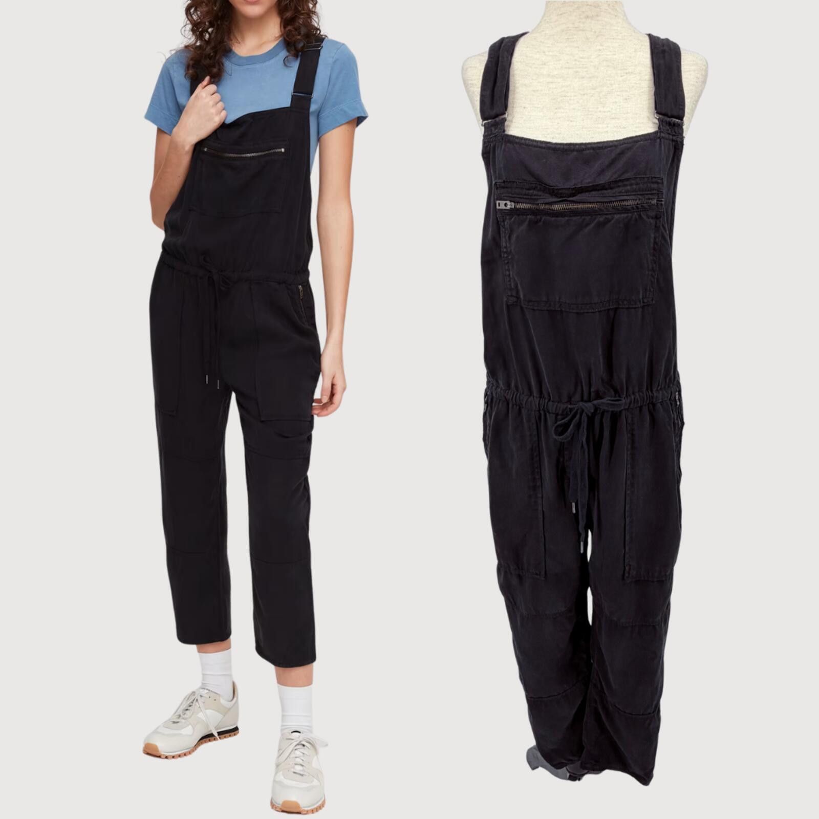 Other Aritzia Wilfred Free Valletta Overalls Cropped Black S Size 28" / US 6 / IT 42 - 1 Thumbnail