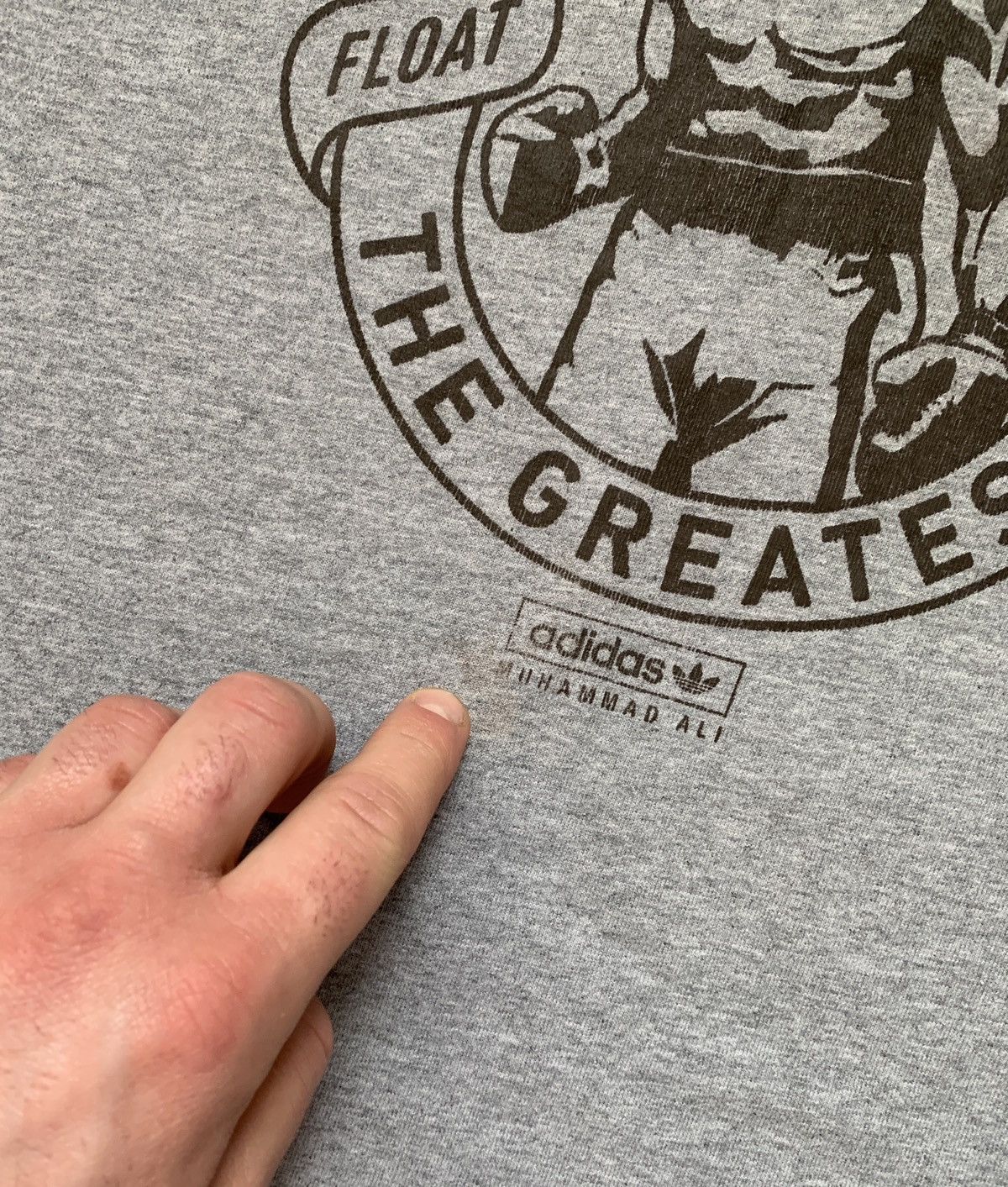 Adidas Vintage Muhammad Ali Adidas The Greatest Grey T Shirt Tee Size US L / EU 52-54 / 3 - 3 Thumbnail